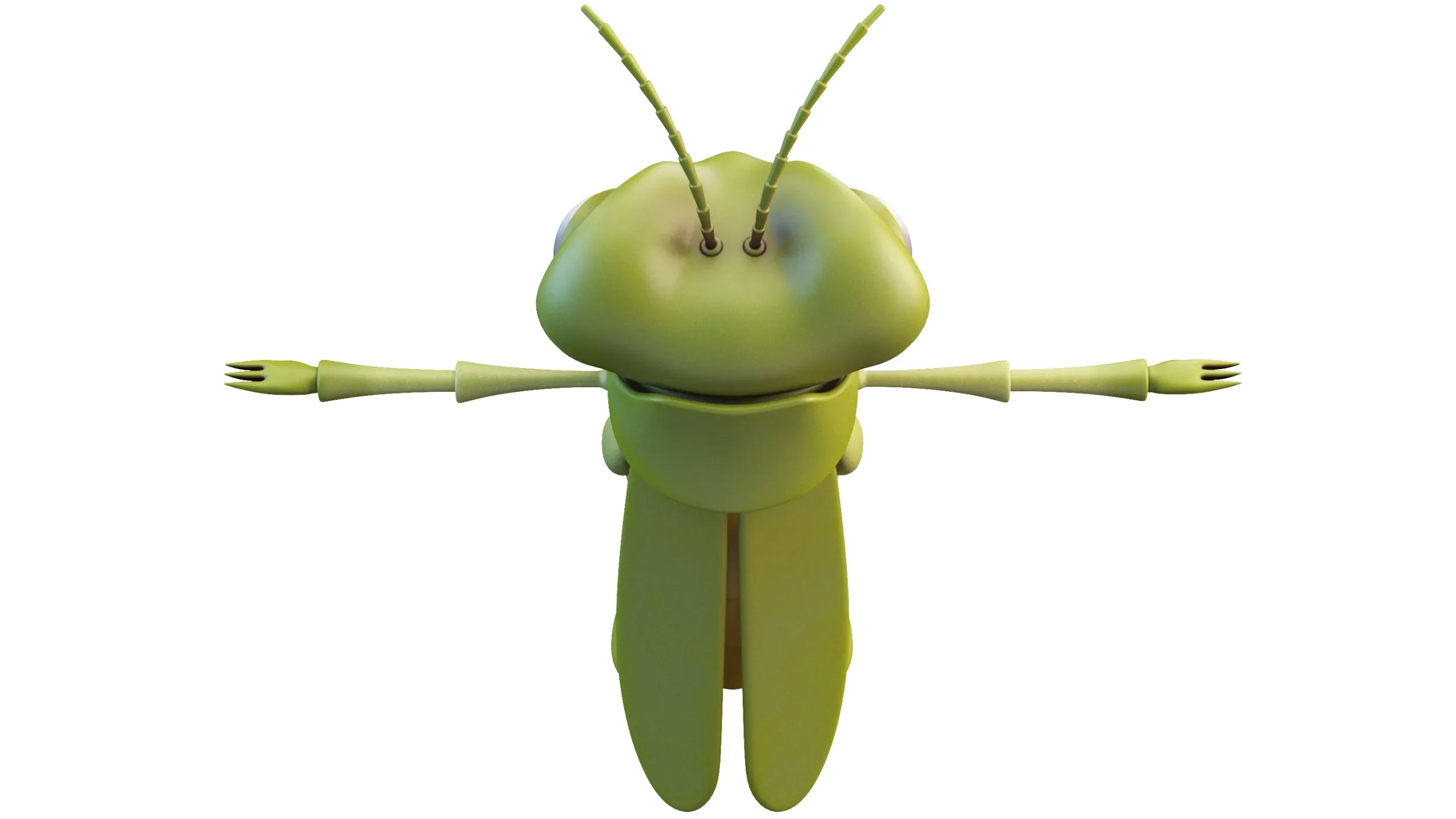 Cartoon Grasshopper Character