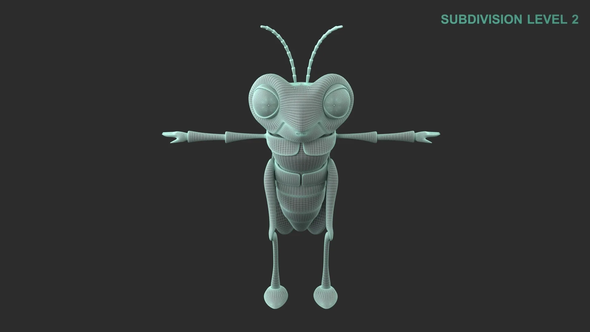 Cartoon Grasshopper Character