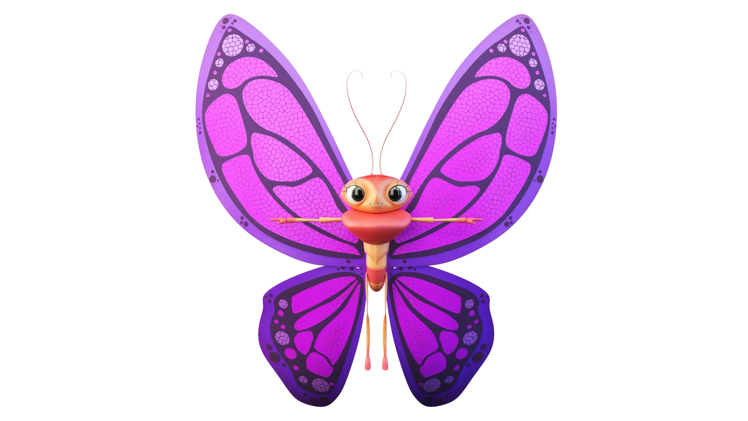 Cartoon Butterfly Character