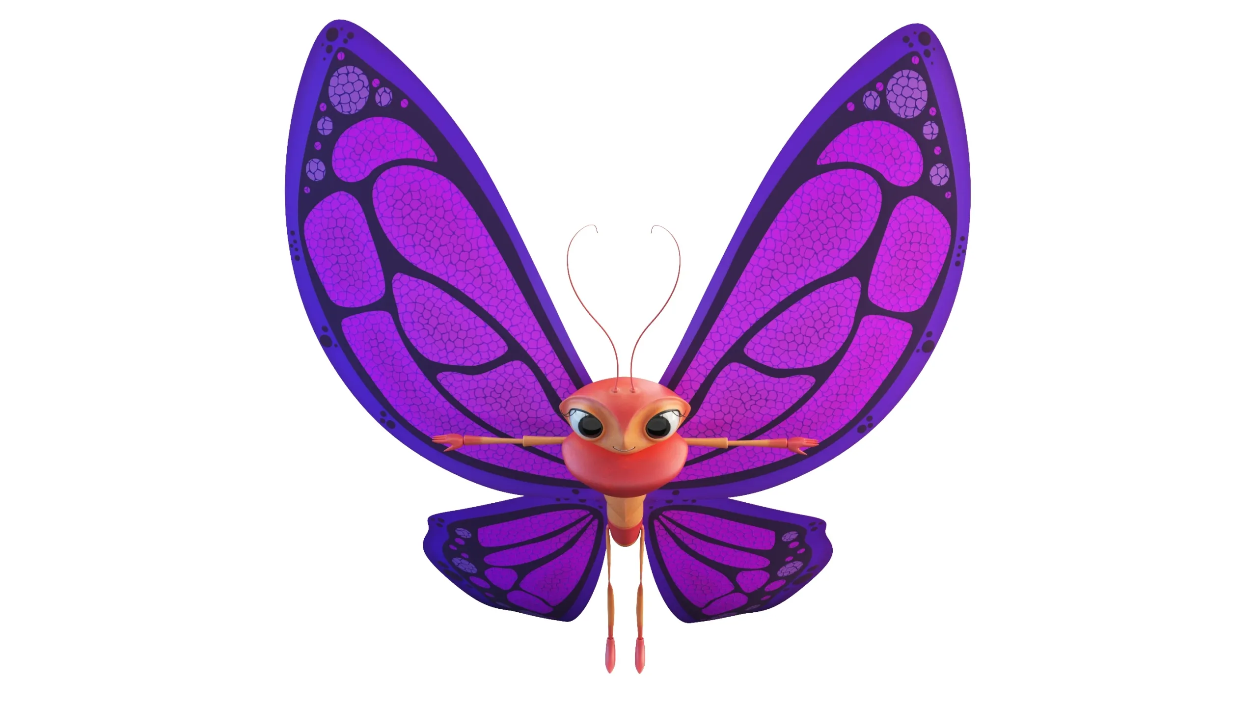 Cartoon Butterfly Character