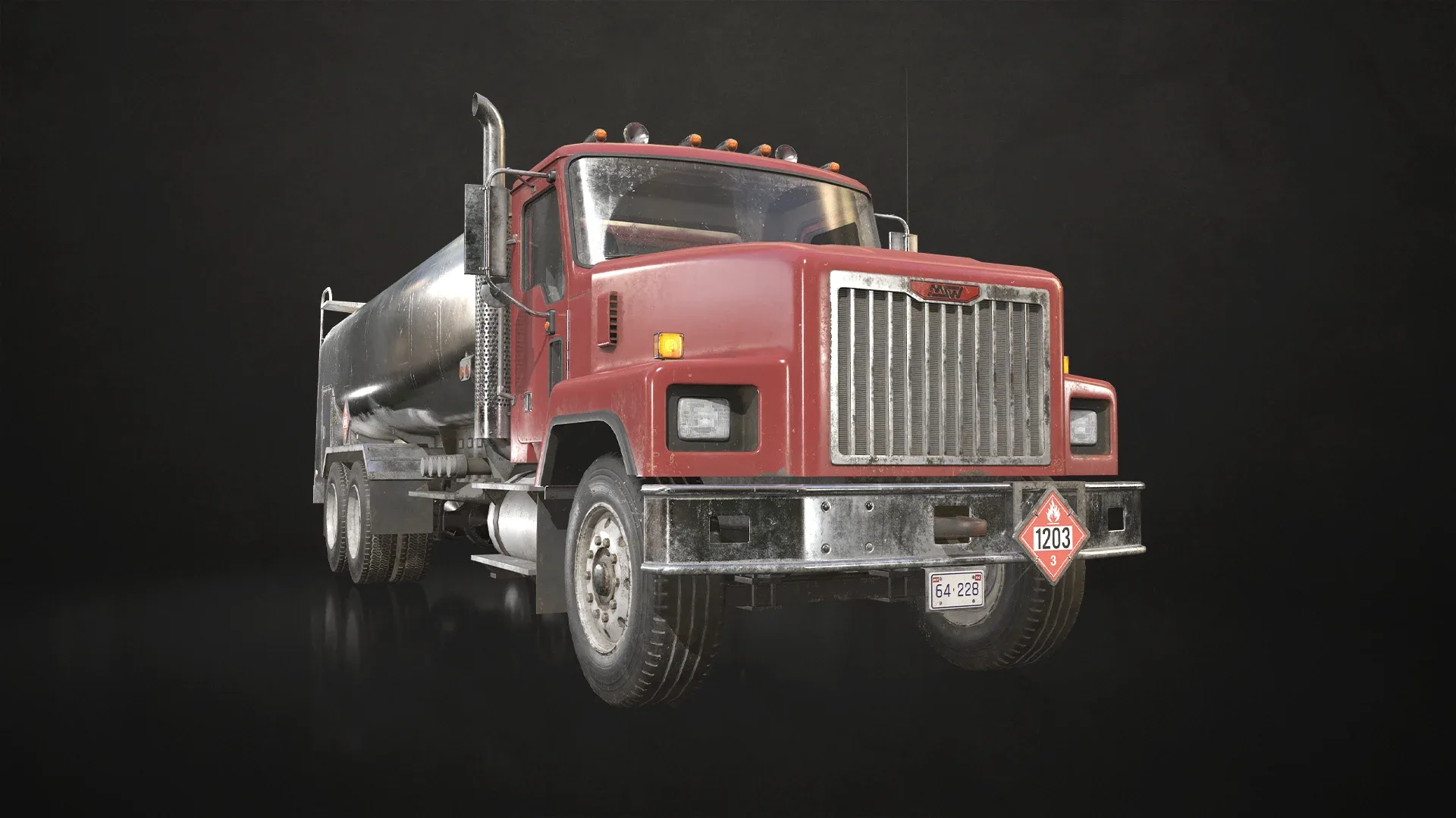 Classic Fuel Truck - Low Poly