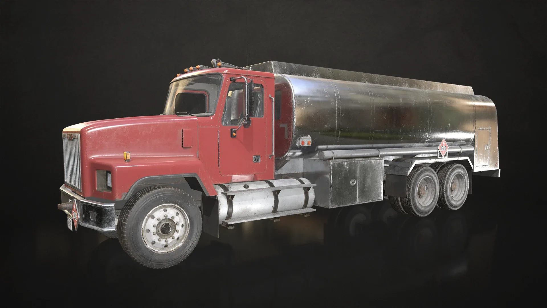 Classic Fuel Truck - Low Poly