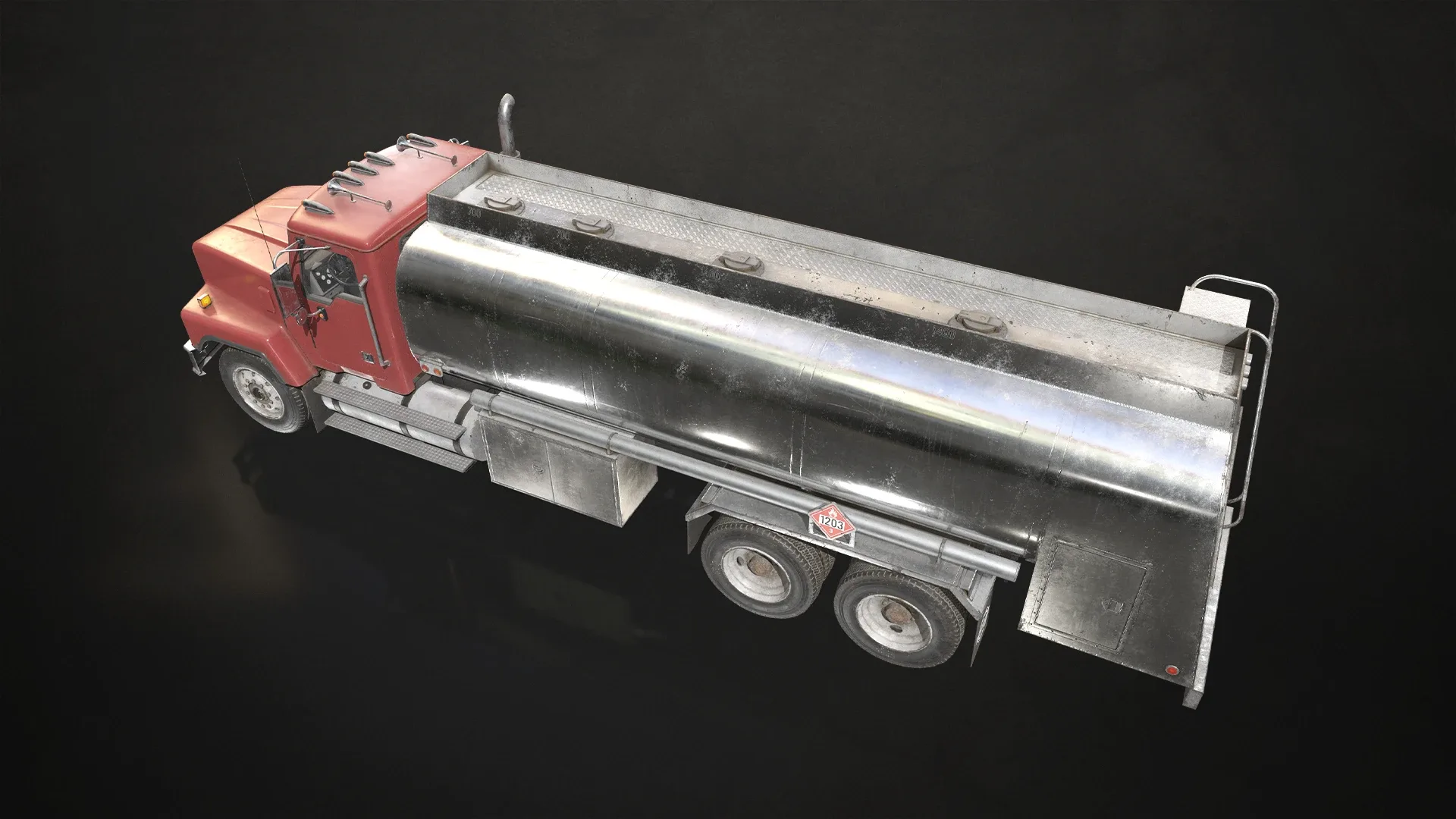 Classic Fuel Truck - Low Poly