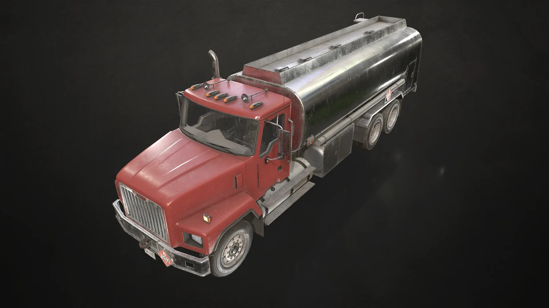 Classic Fuel Truck - Low Poly