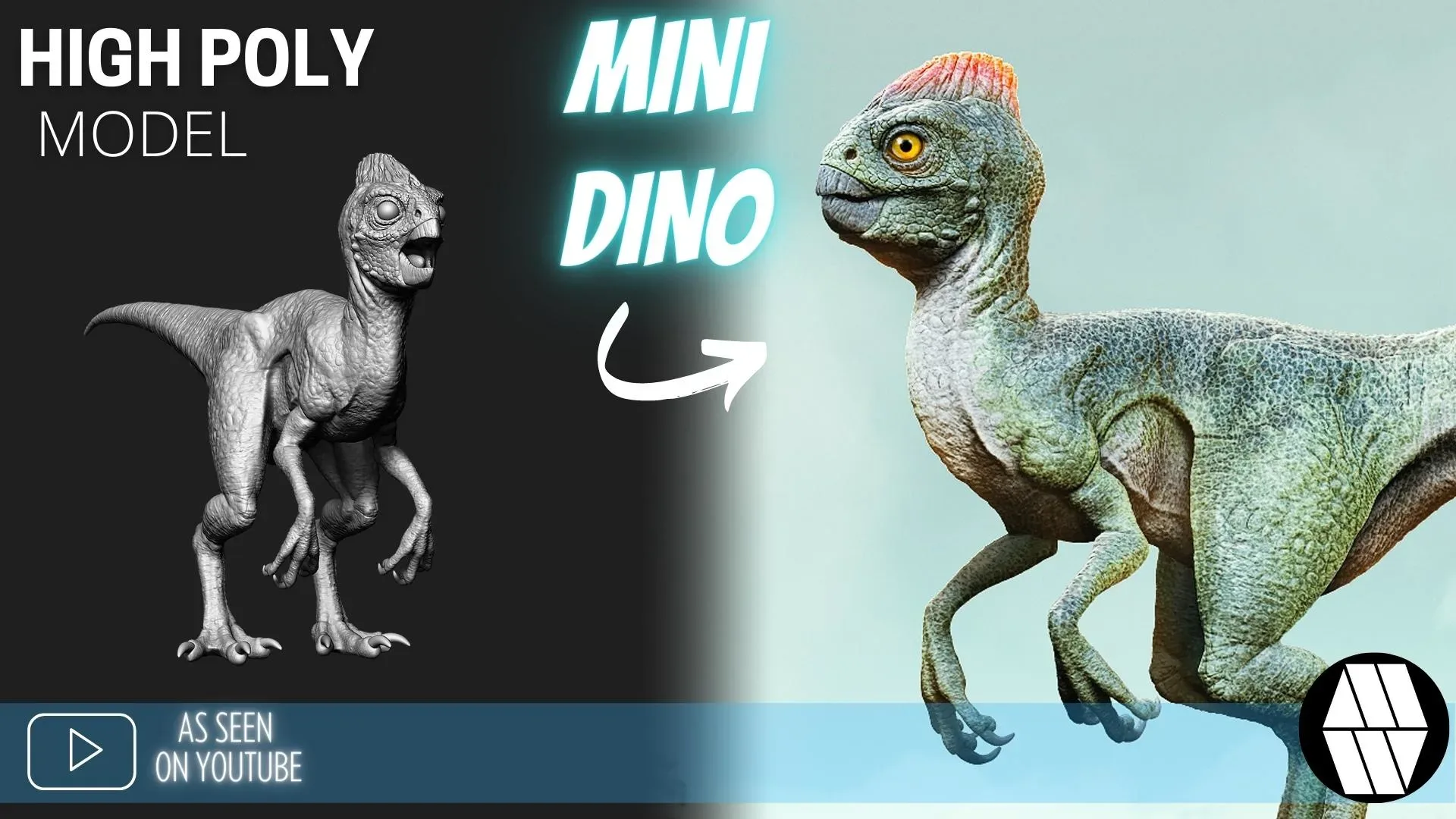 ZBrush Model: Mini Model Dino Poly ZTL & FBX