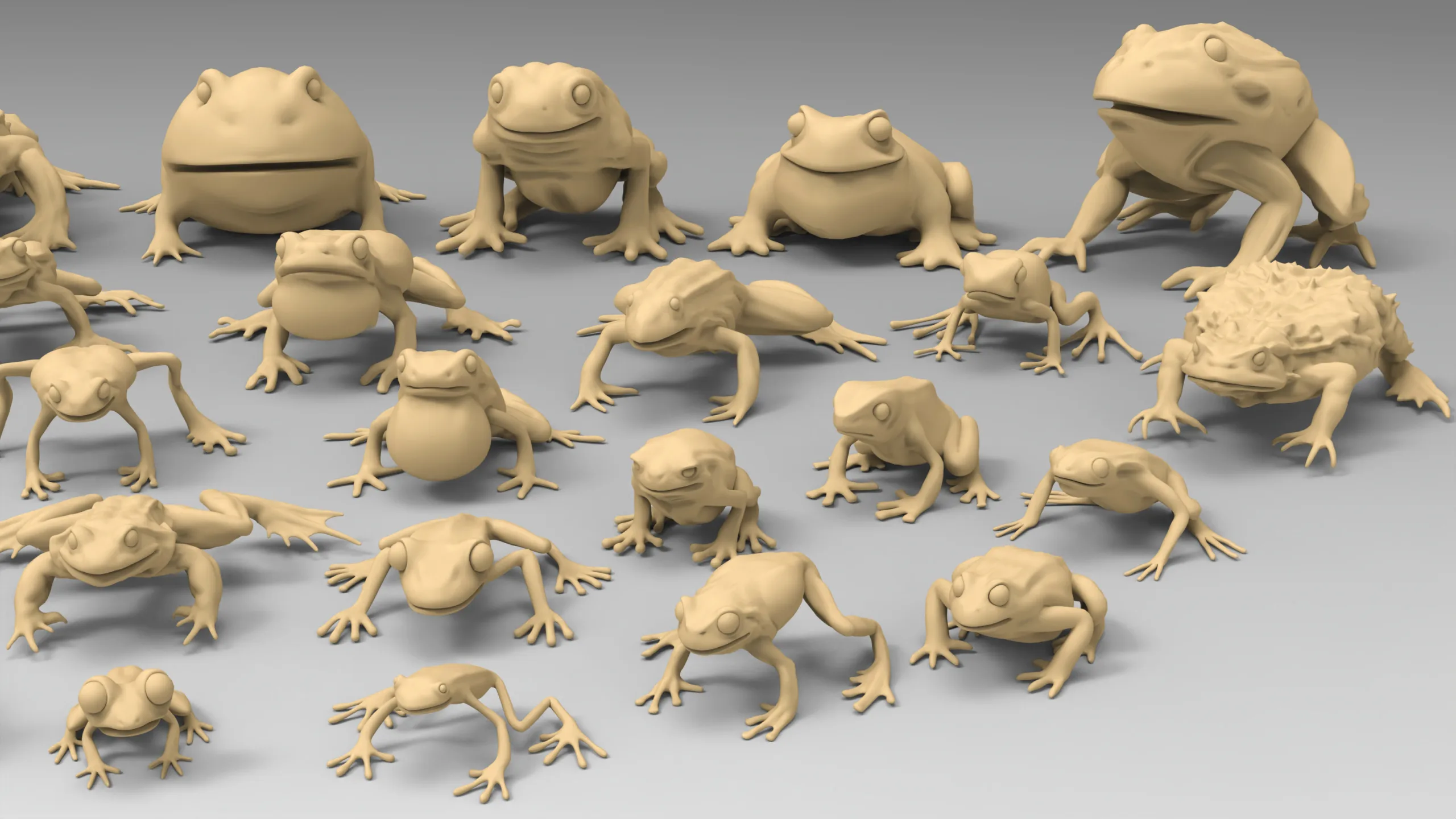 25 Basemesh frog collection