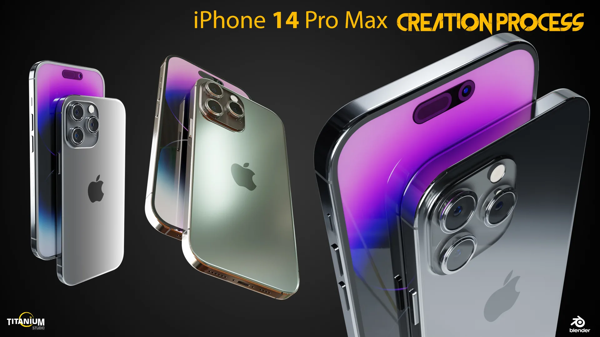 iPhone 14 Pro Creation Process in Blender Tutotrial