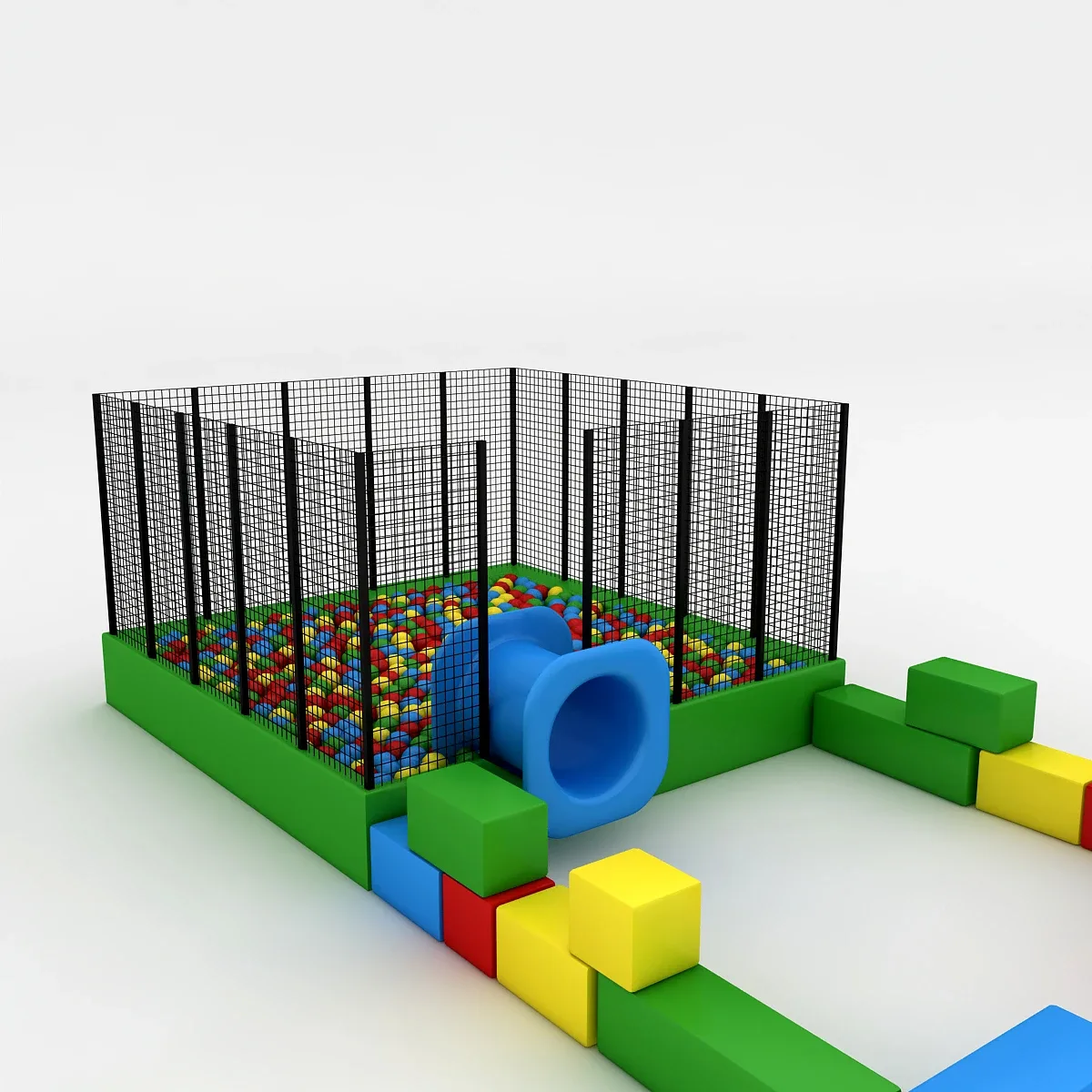 3D Kindergarten Model Low-poly 3D model