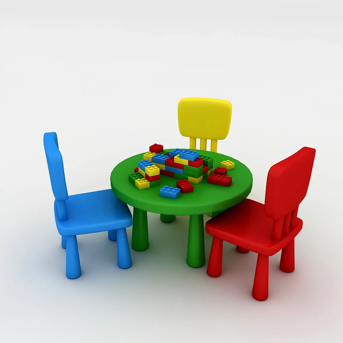 3D Kindergarten Model Low-poly 3D model