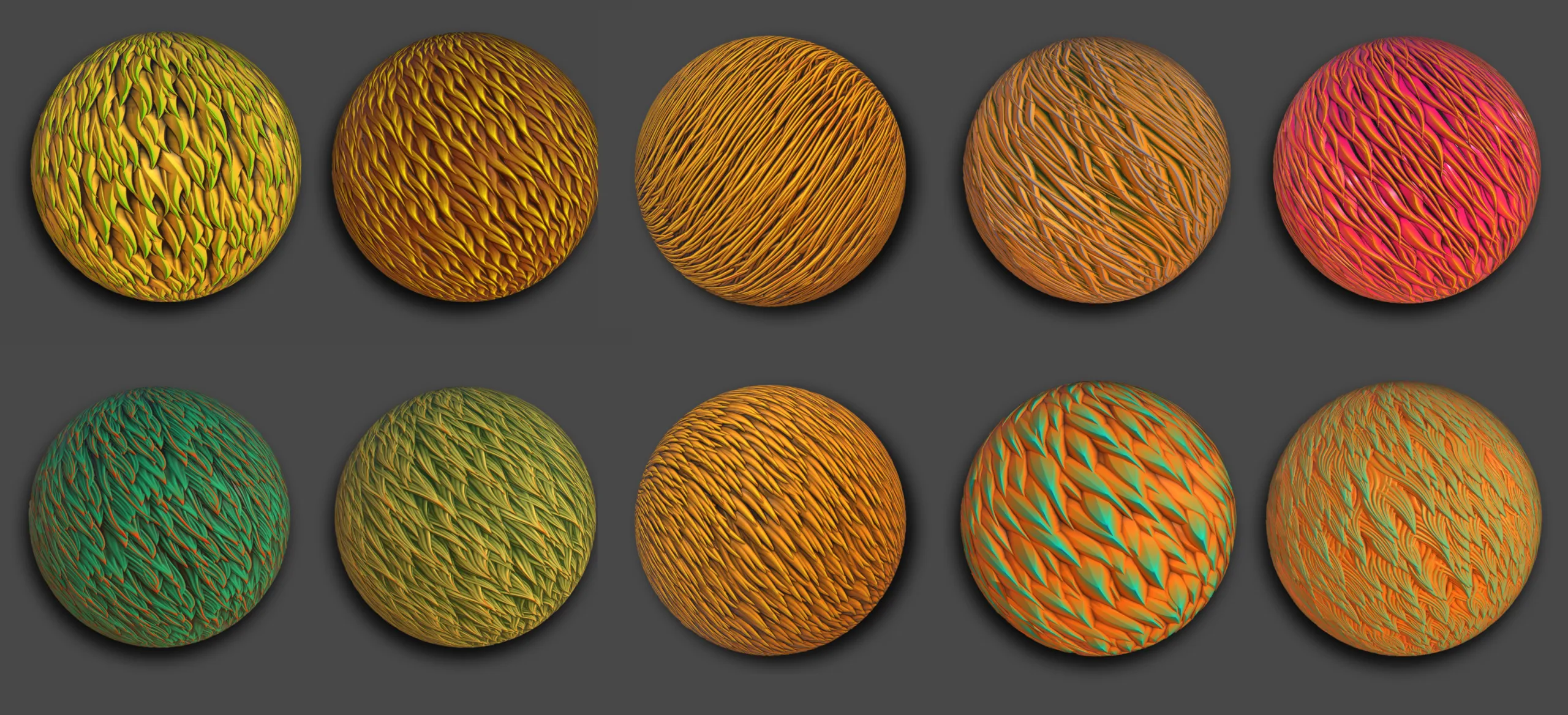 30 Stylized Fur Texture , Brushes and Noise Pack