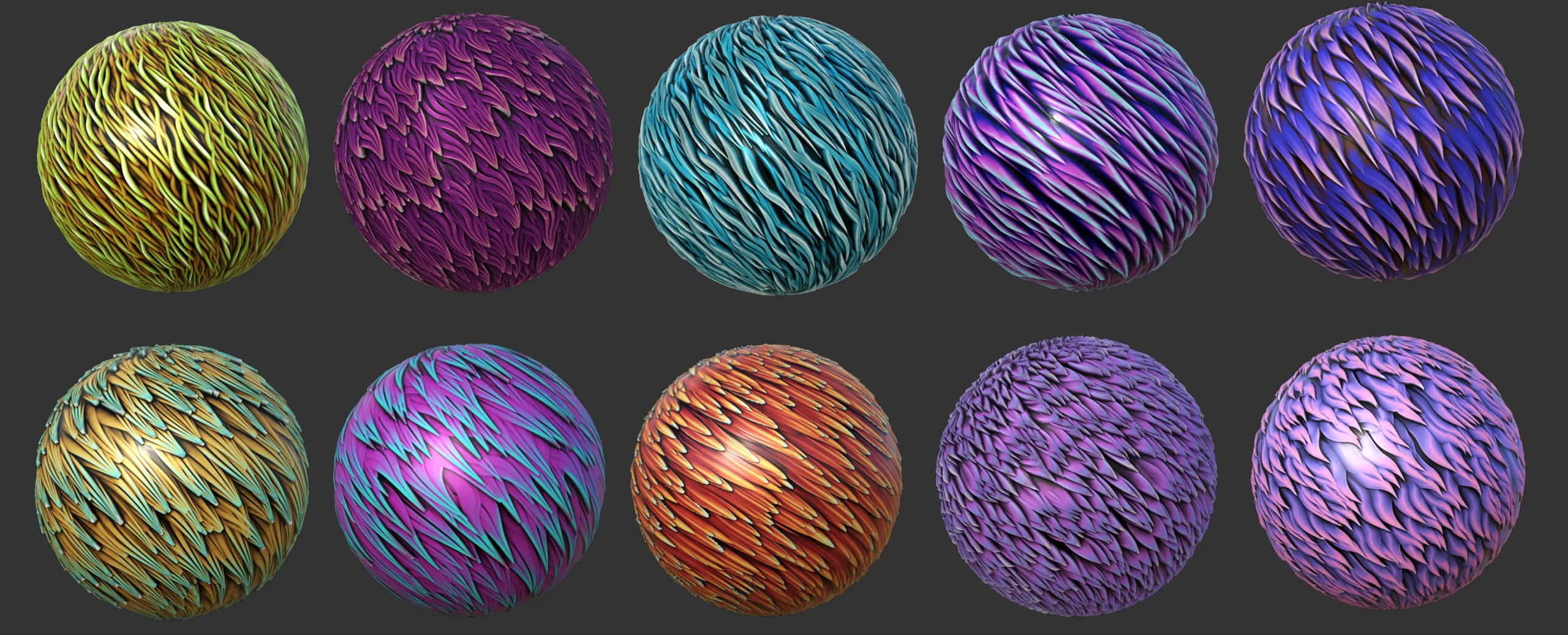 30 Stylized Fur Texture , Brushes and Noise Pack