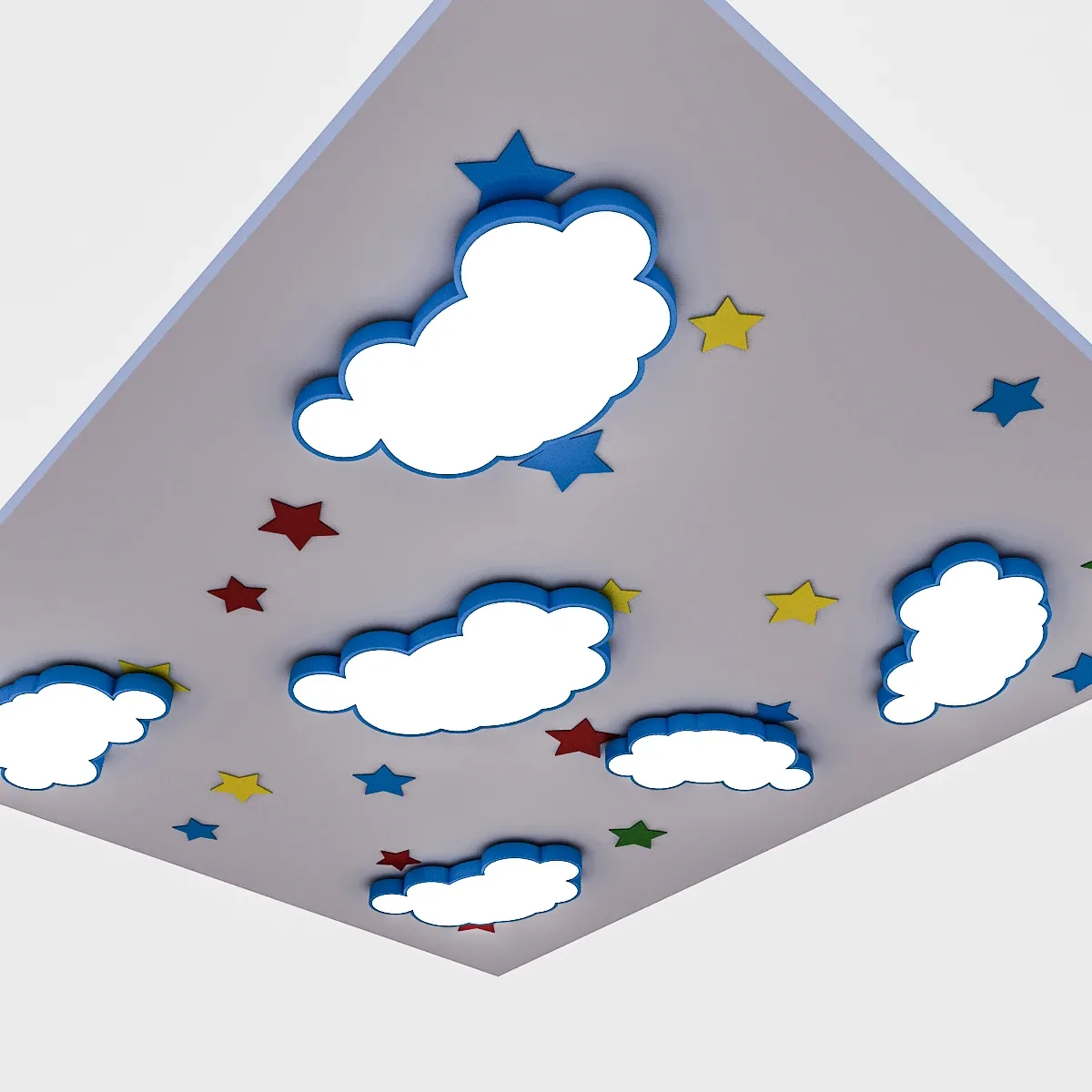 Kindergarten Ceiling Low-poly 3D model