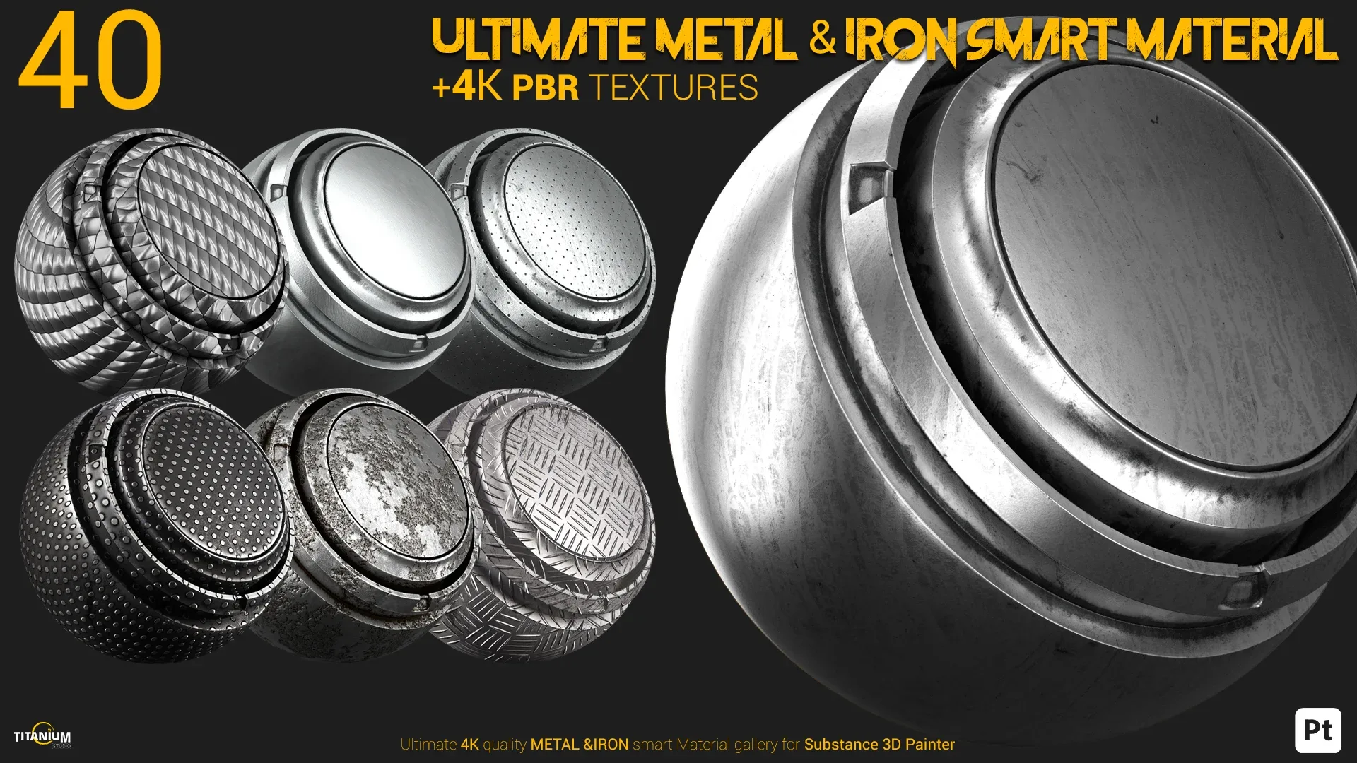 Ultimate Metal & Iron Smart Material + 4K PBR Textures