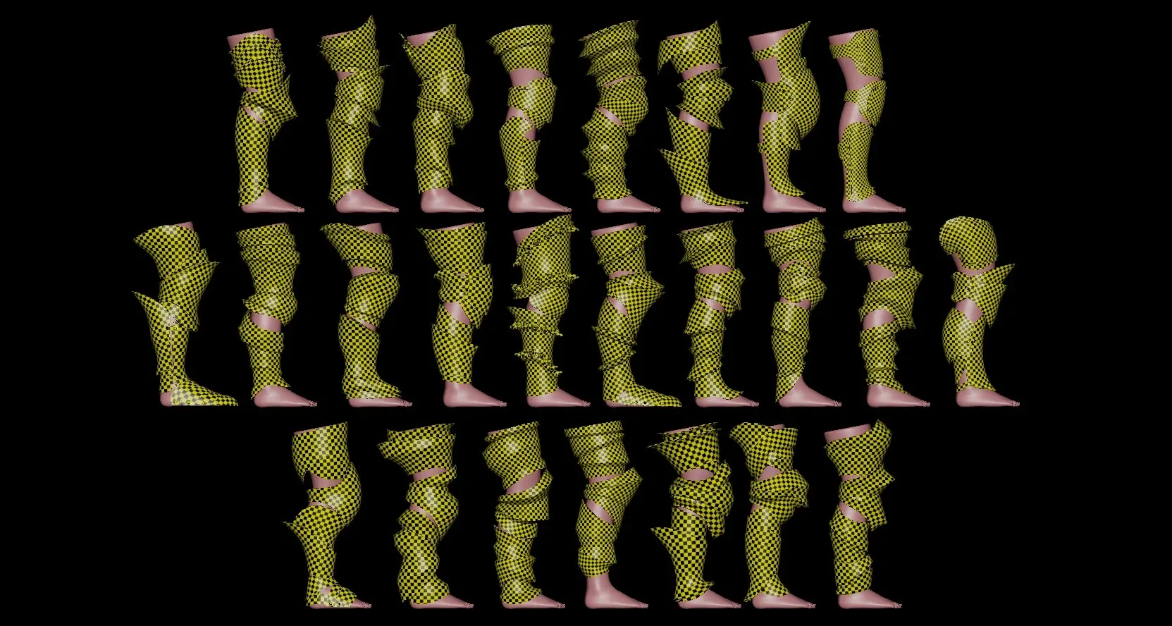 Leg Armor Highpoly and Lowpoly (With UVs) Vol 2