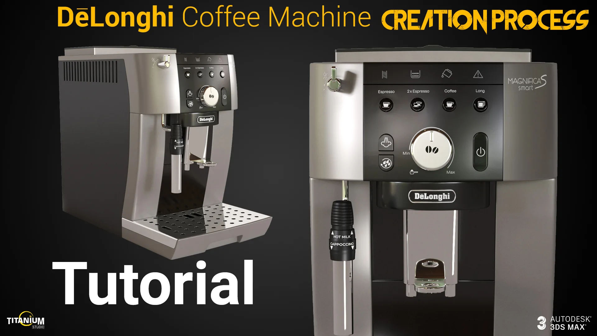 Delonghi Coffee Machine Creation in 3DS MAX 2021 Full Tutorial