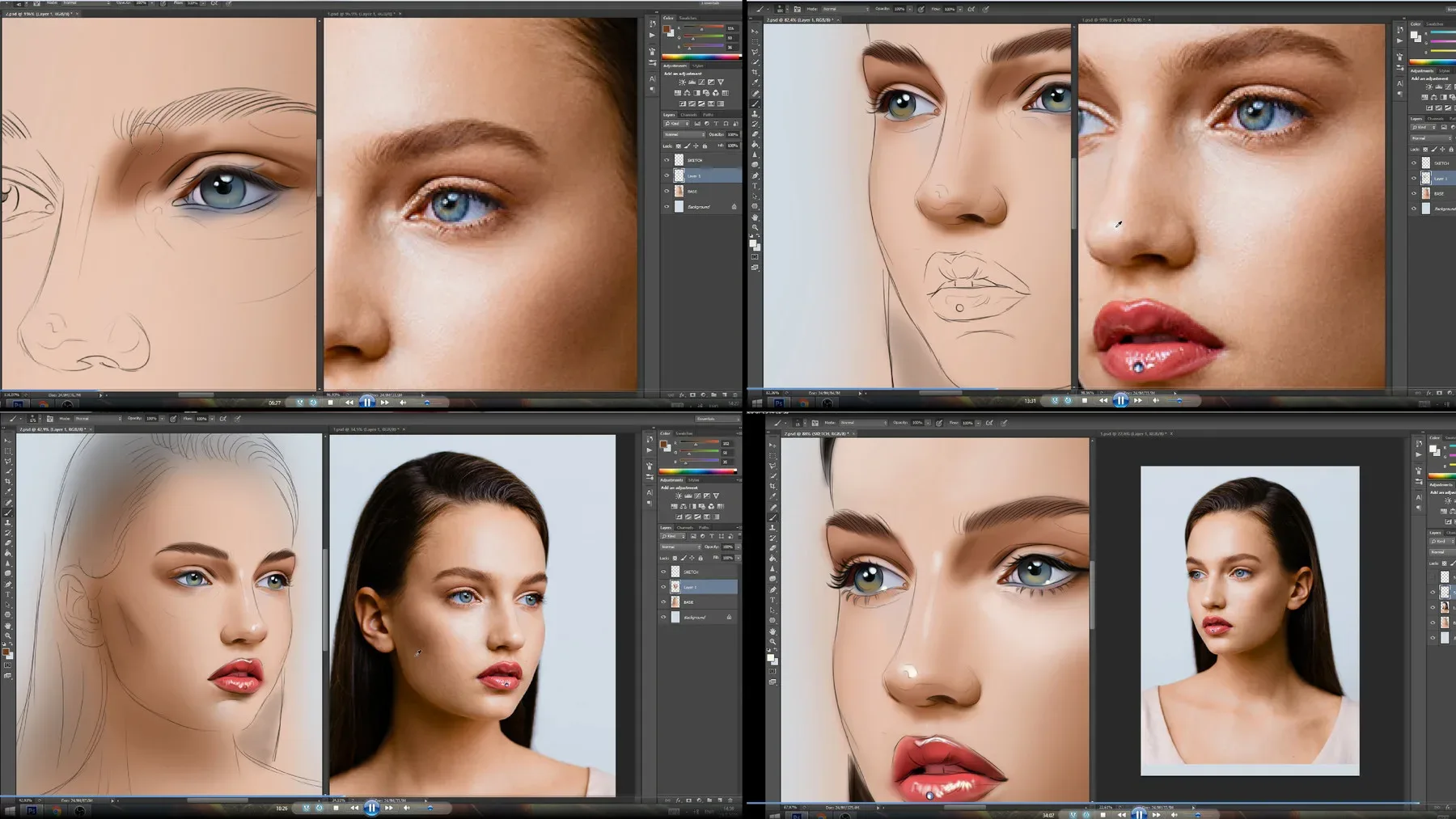 Portrait Painting in Photoshop Video Tutorial