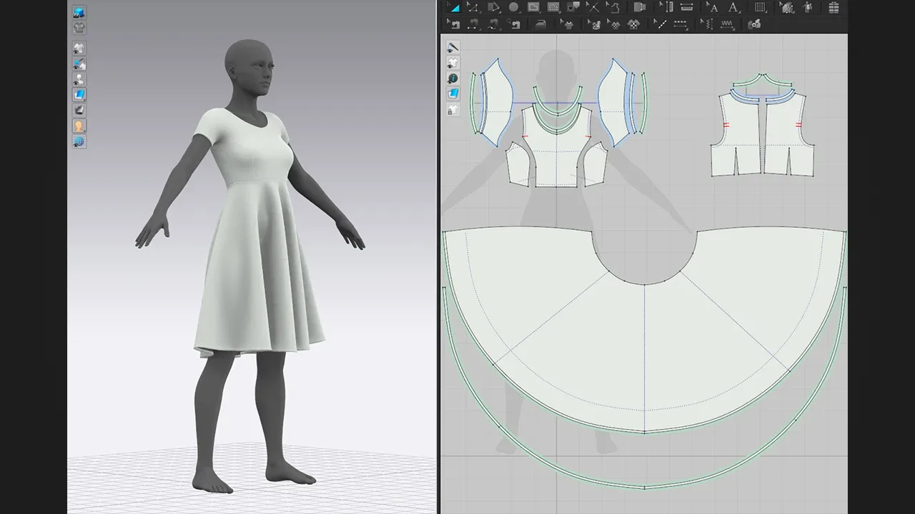 10 Basic Women's Dress / Marvelous Designer , Clo3d Project + OBJ , FBX (Vol 1)