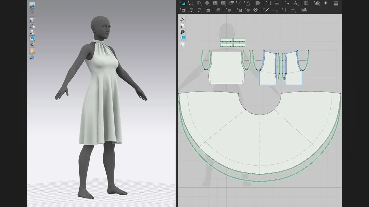 10 Basic Women's Dress / Marvelous Designer , Clo3d Project + OBJ , FBX (Vol 1)