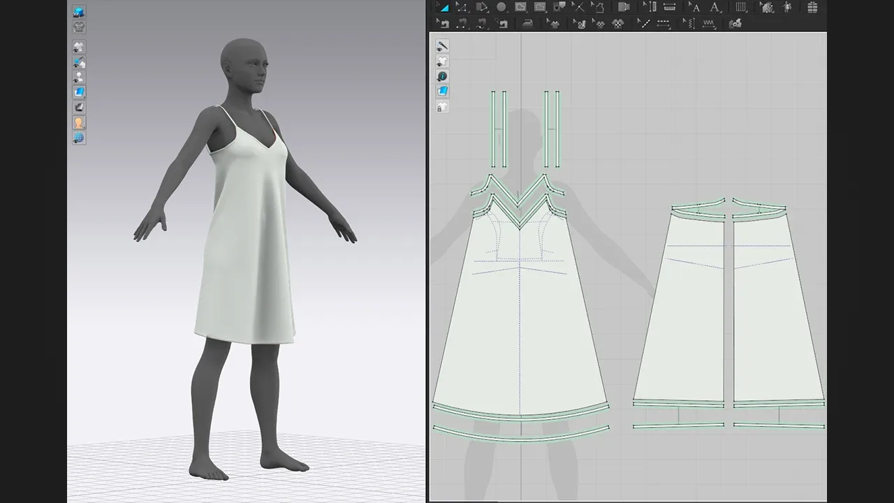 10 Basic Women's Dress / Marvelous Designer , Clo3d Project + OBJ , FBX (Vol 1)