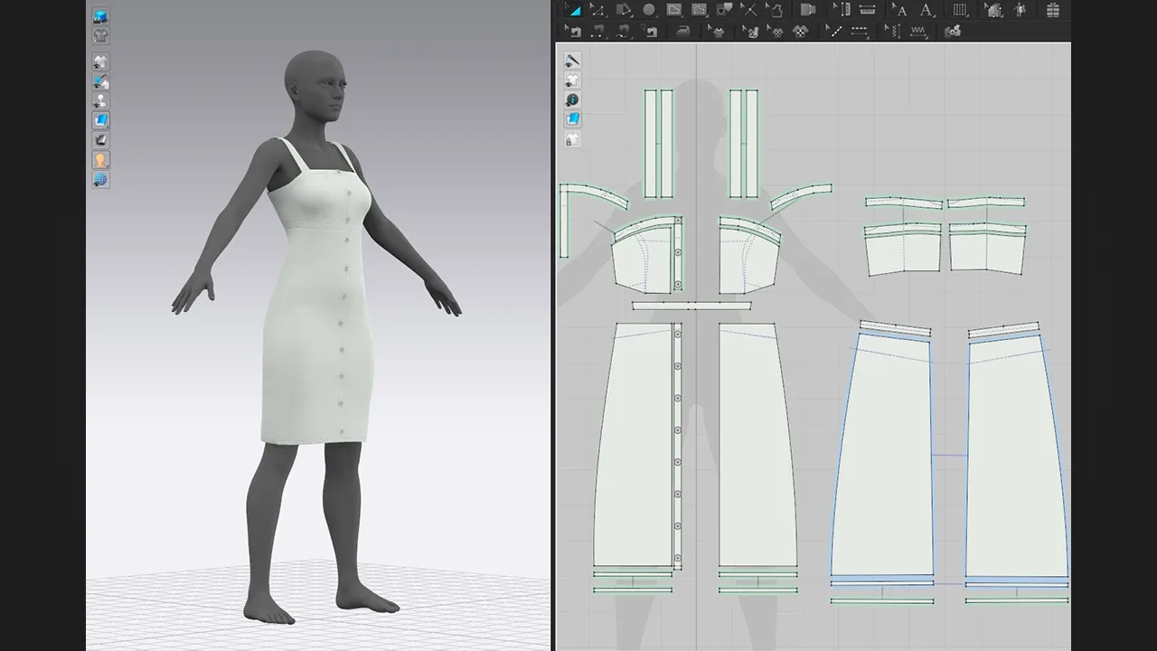 10 Basic Women's Dress / Marvelous Designer , Clo3d Project + OBJ , FBX (Vol 1)