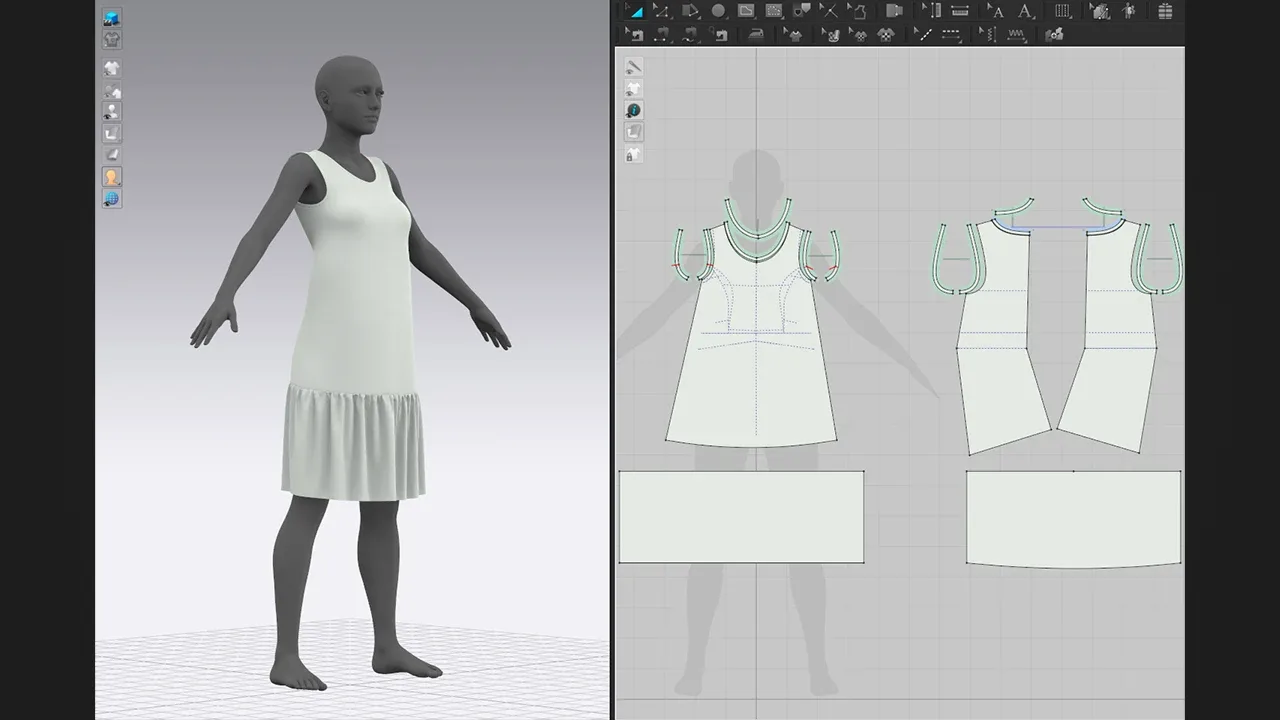 10 Basic Women's Dress / Marvelous Designer , Clo3d Project + OBJ , FBX (Vol 1)