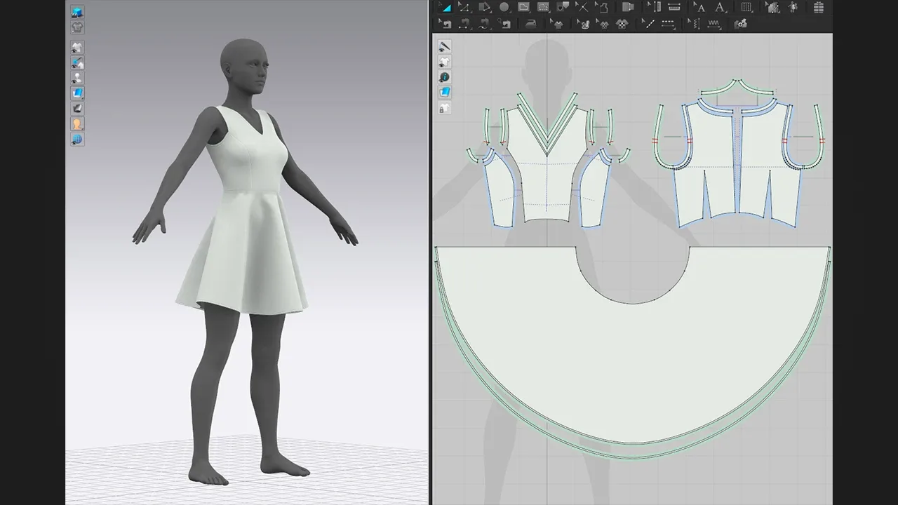 10 Basic Women's Dress / Marvelous Designer , Clo3d Project + OBJ , FBX (Vol 1)