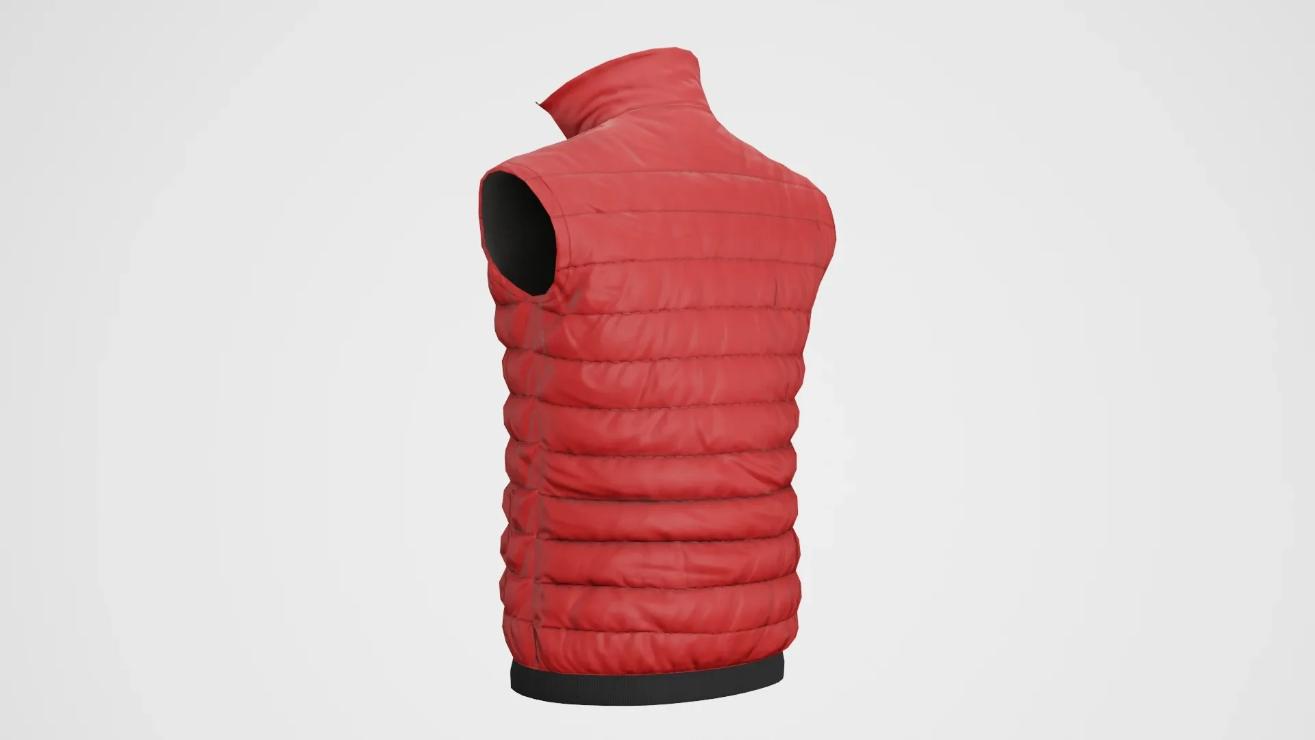 Jacket Sleeveless Puffed Red