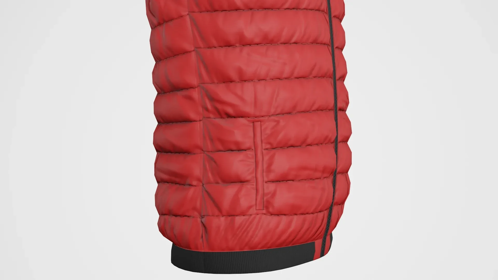 Jacket Sleeveless Puffed Red