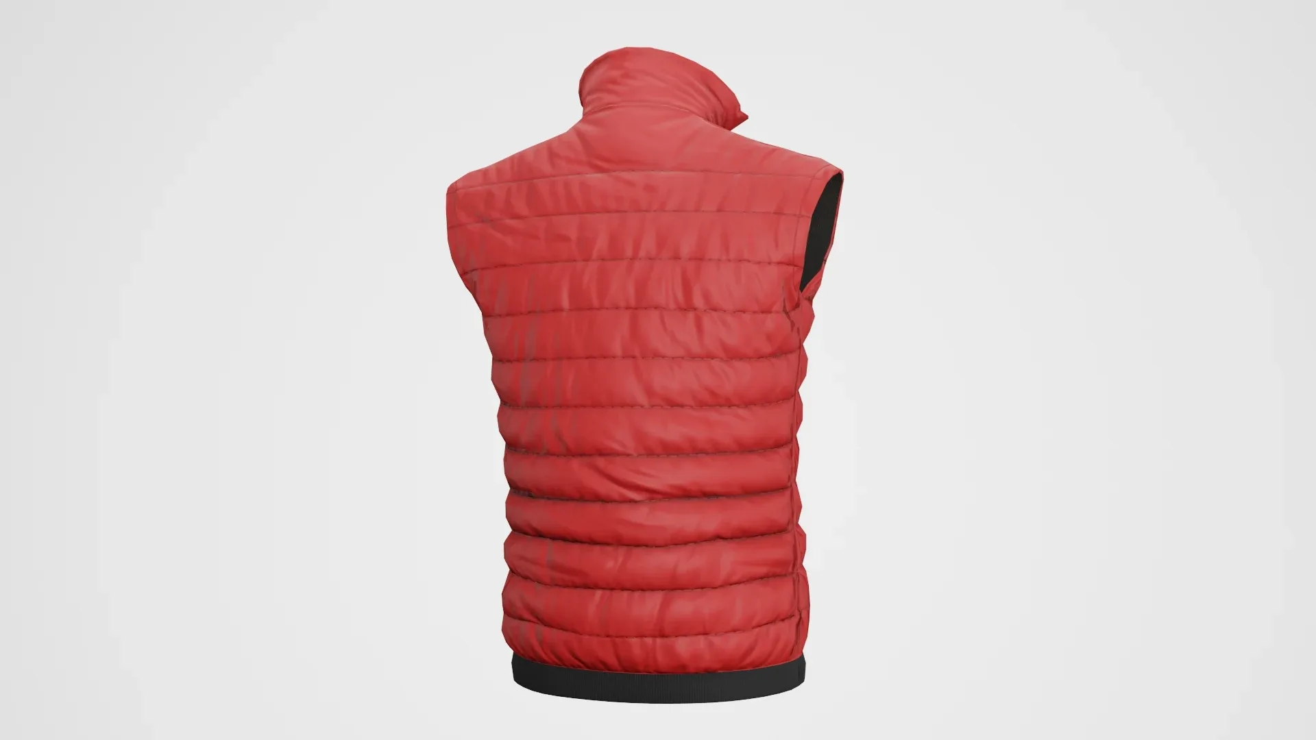 Jacket Sleeveless Puffed Red