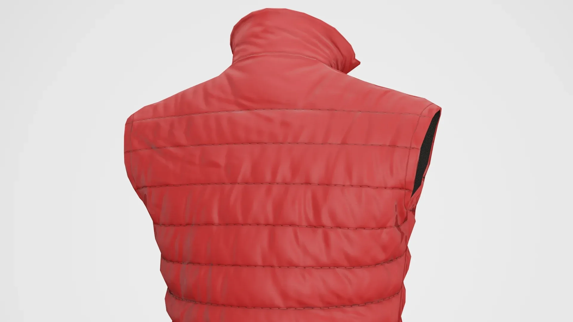 Jacket Sleeveless Puffed Red