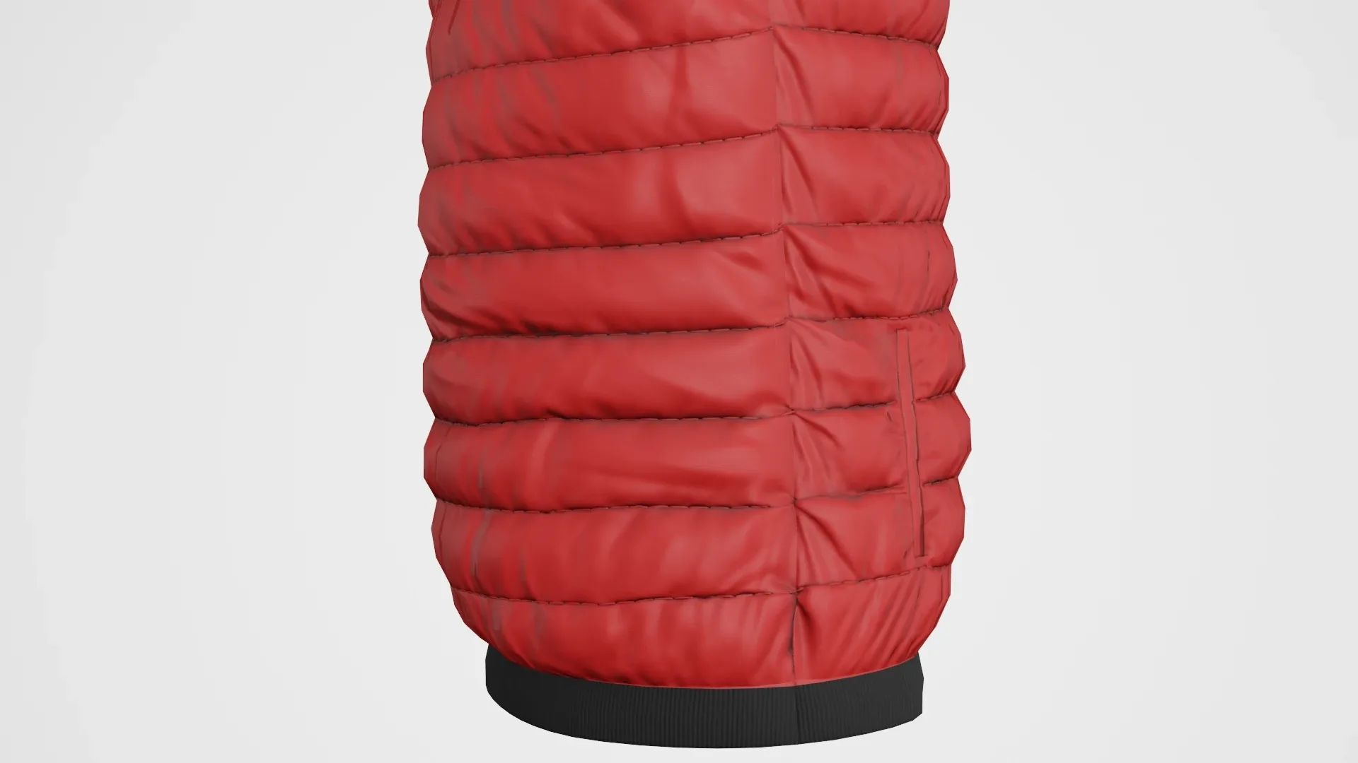 Jacket Sleeveless Puffed Red