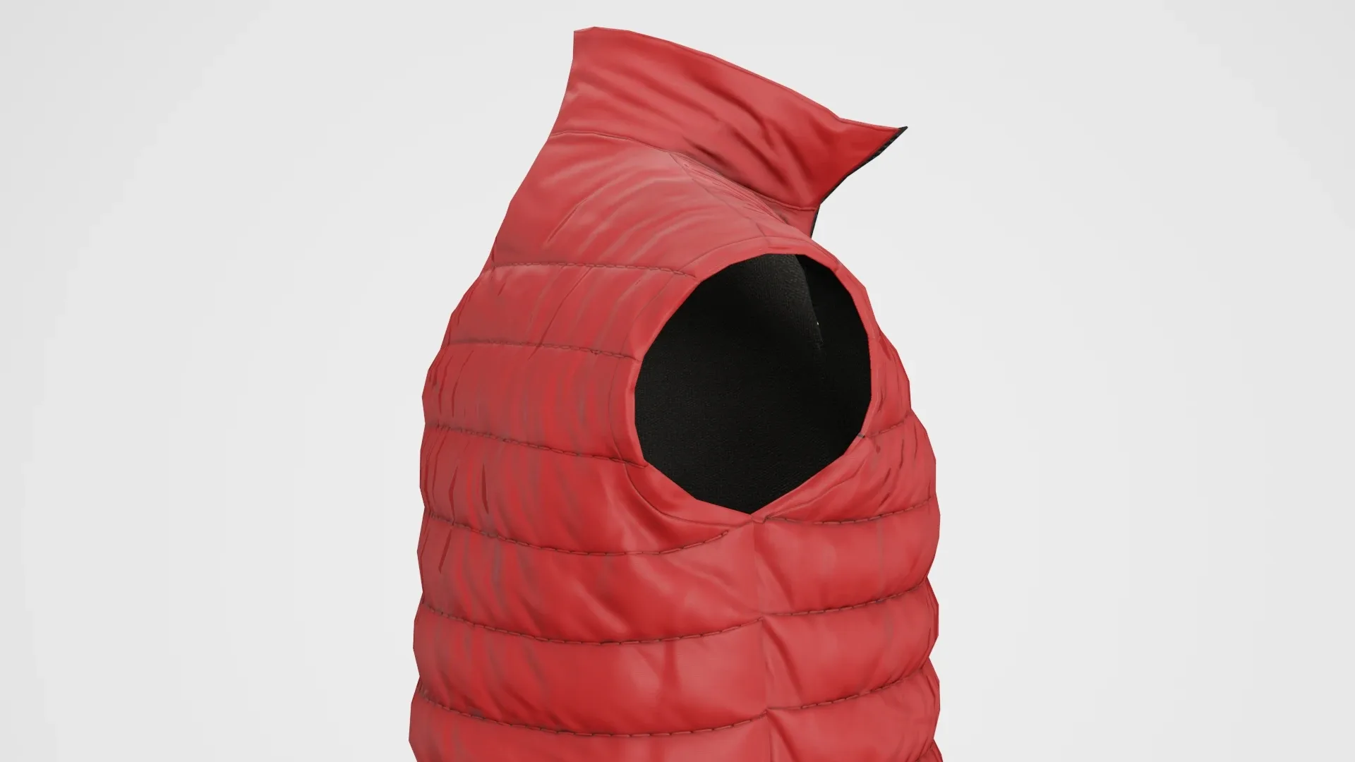 Jacket Sleeveless Puffed Red