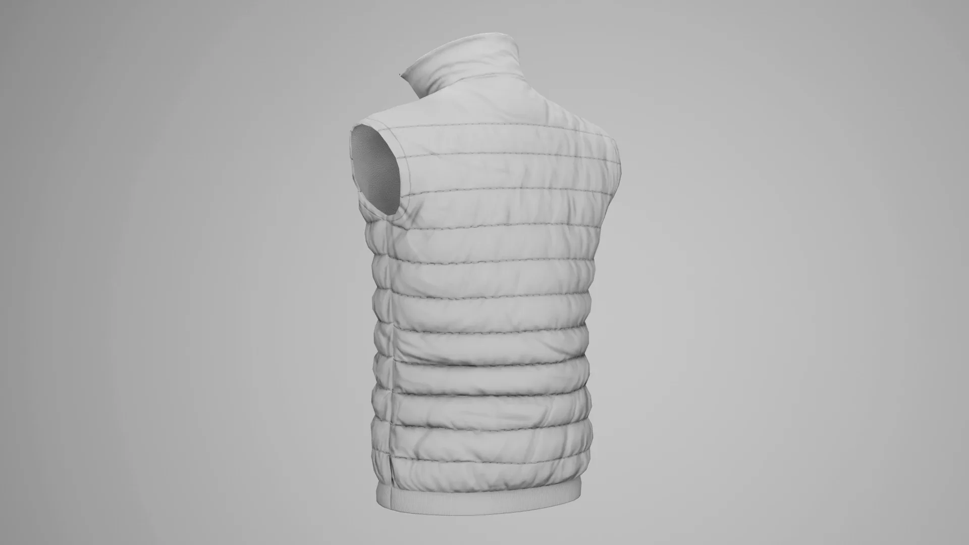 Jacket Sleeveless Puffed Red