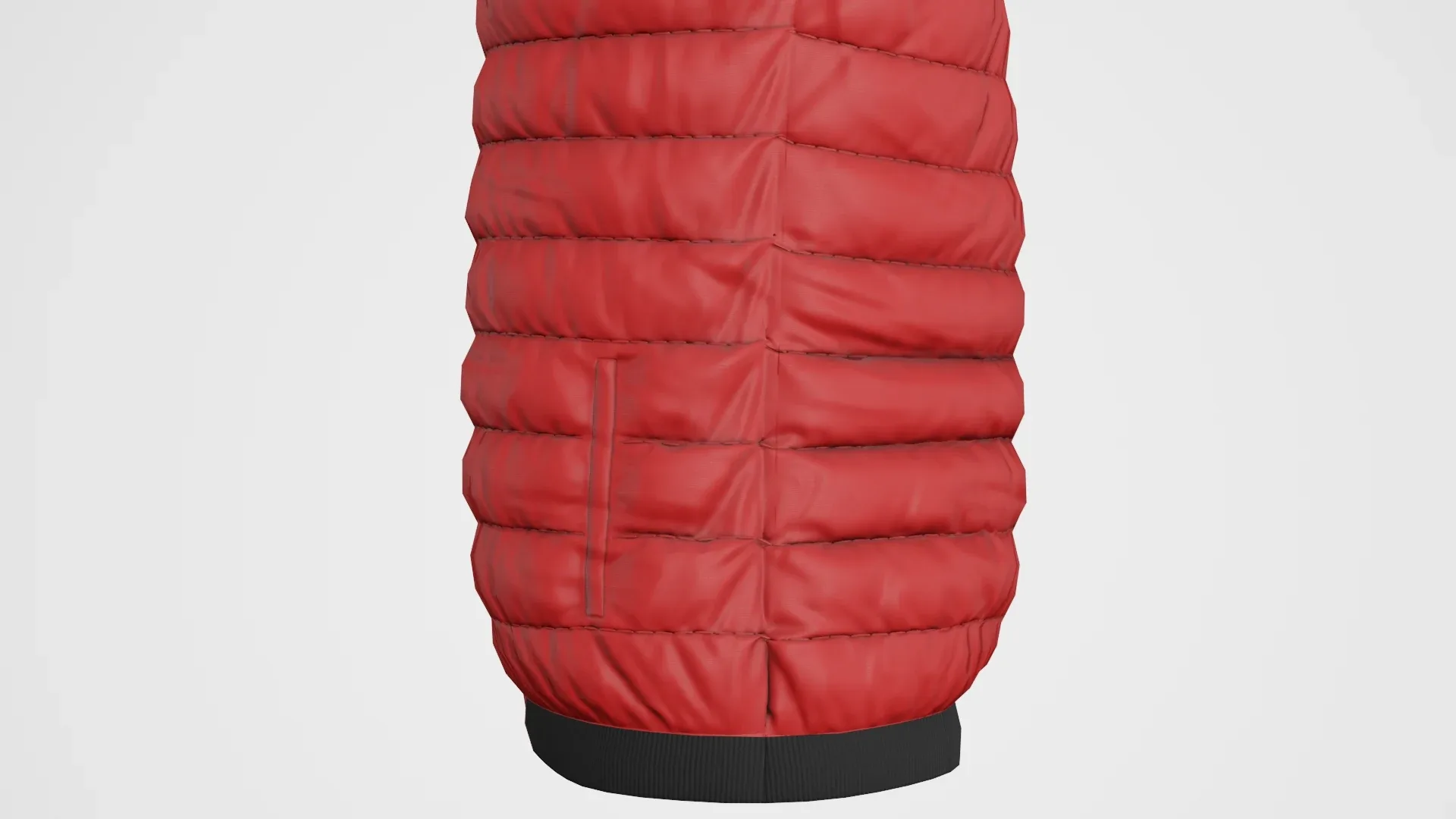 Jacket Sleeveless Puffed Red