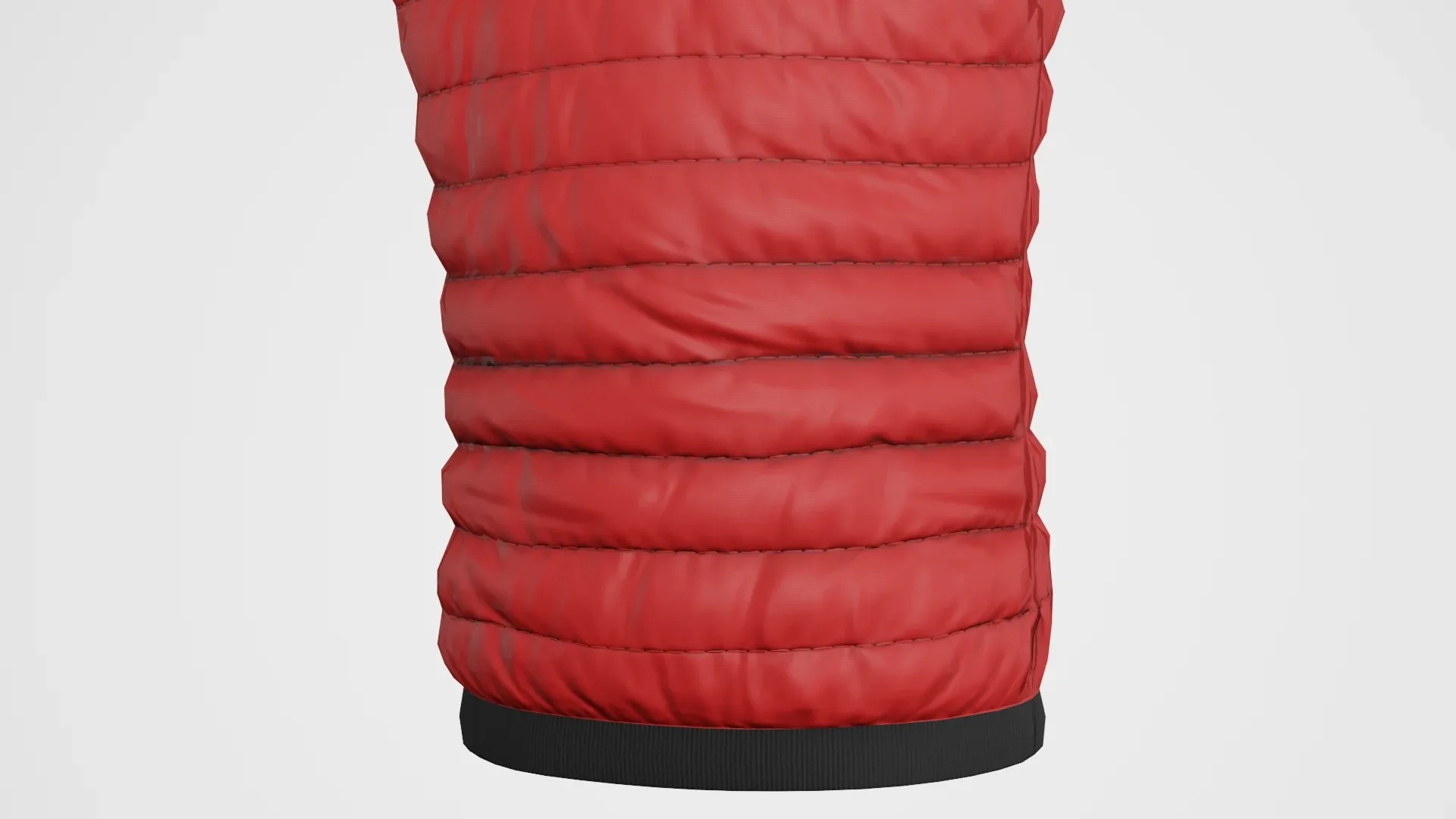 Jacket Sleeveless Puffed Red