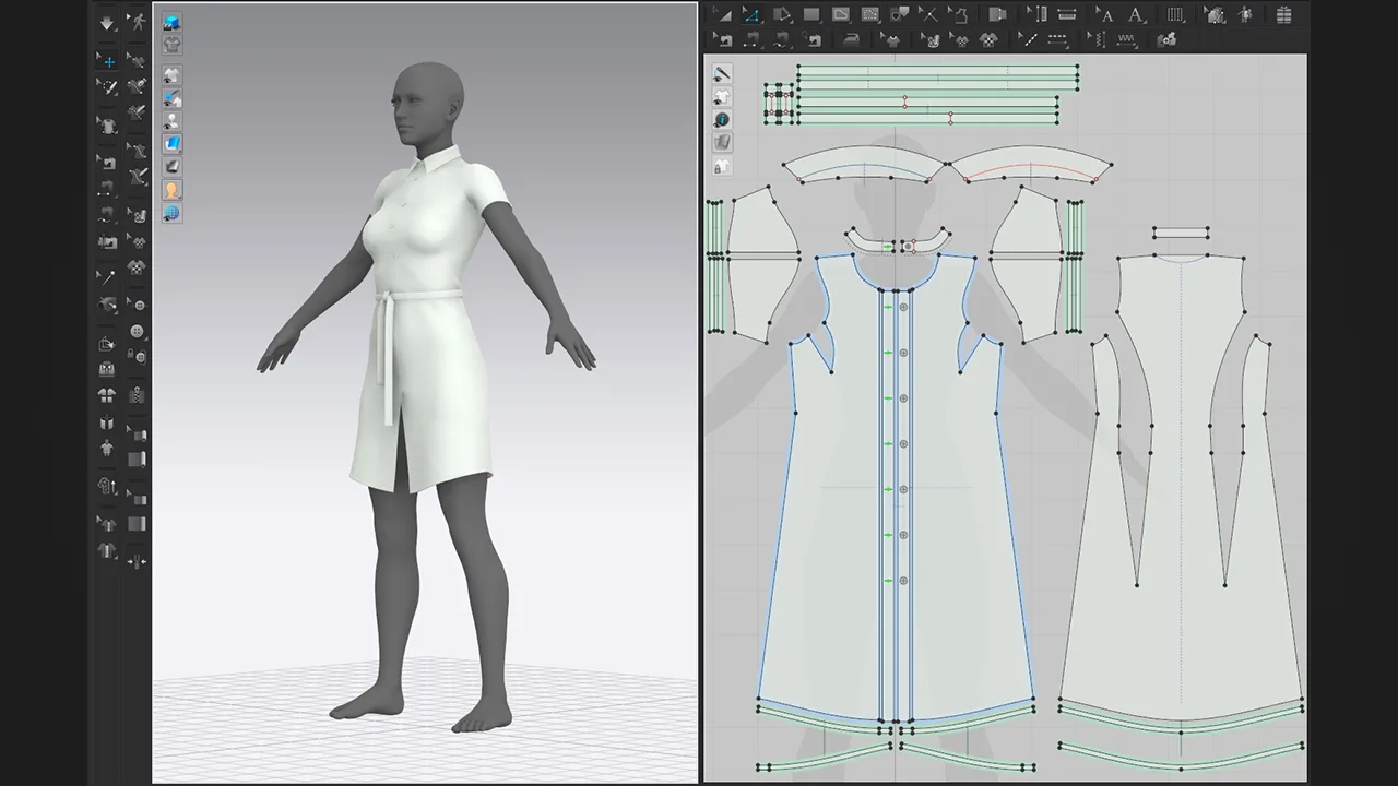 10 Basic Women's Dress / Marvelous Designer , Clo3d Project + OBJ , FBX (Vol 2)