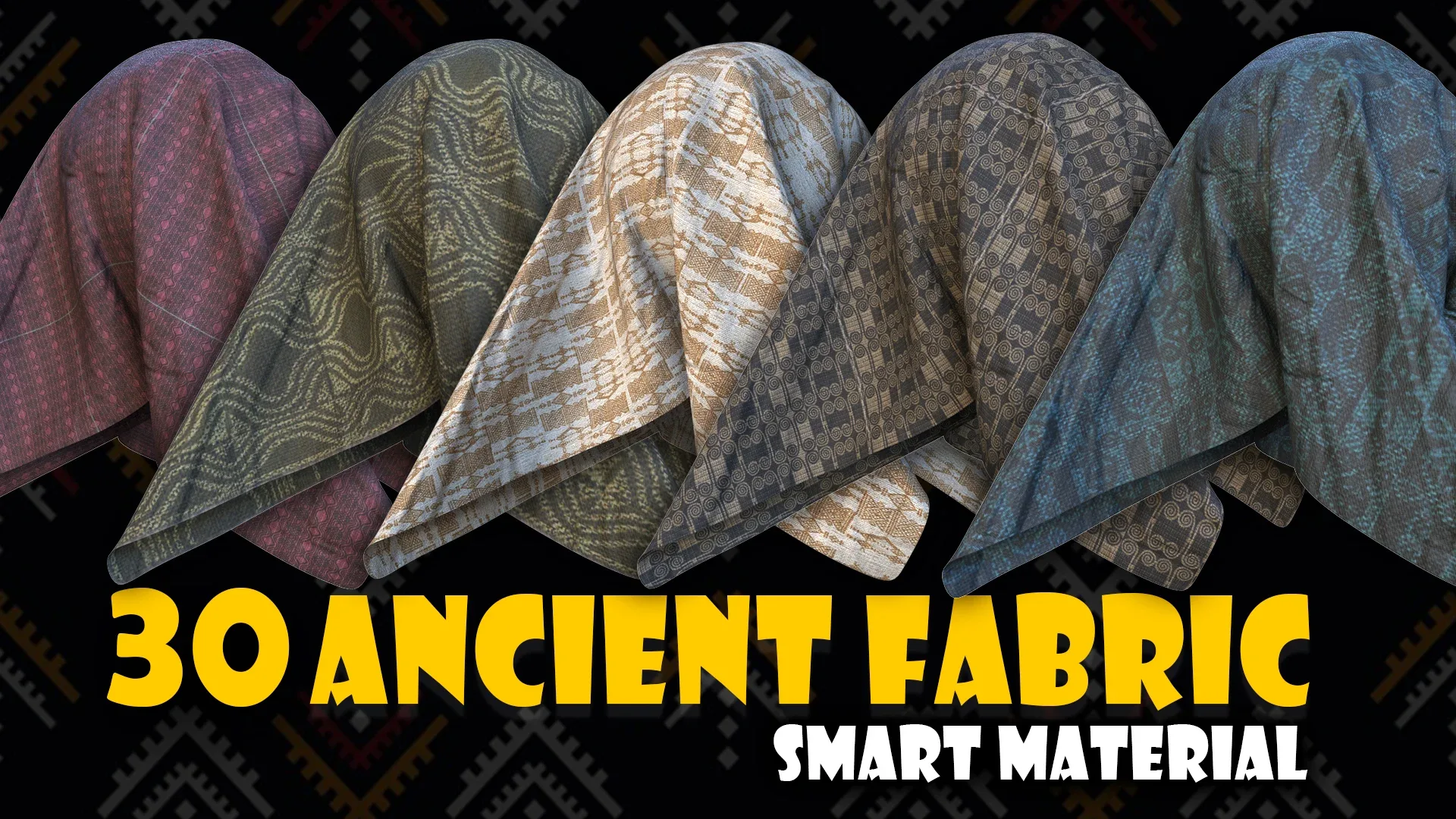 30 Ancient Fabric Smart Material for Substance 3d Painter