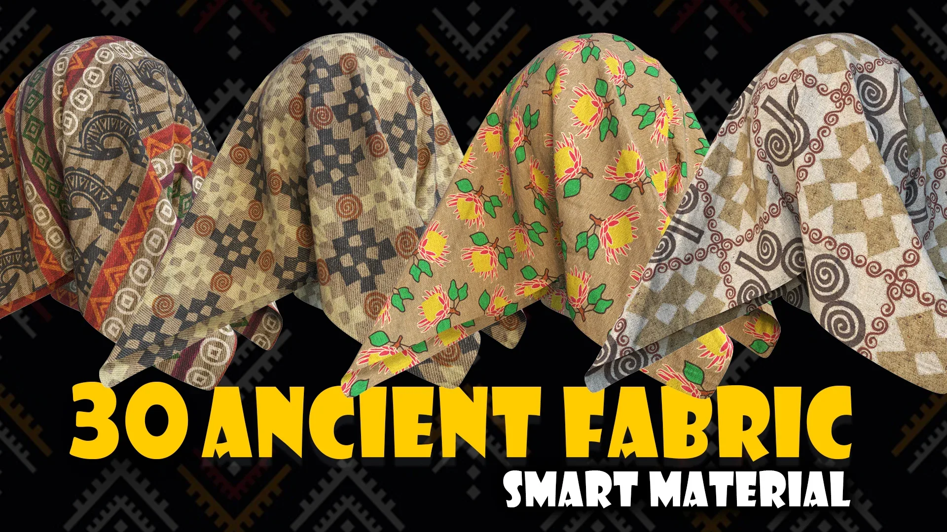 30 Ancient Fabric Smart Material for Substance 3d Painter