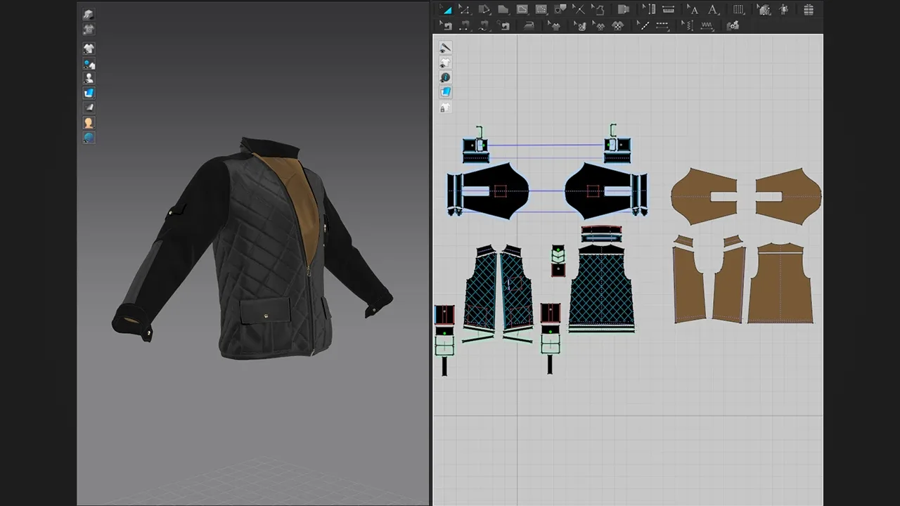 Men Jacket / Marvelous Designer , Clo3d Project + OBJ , FBX