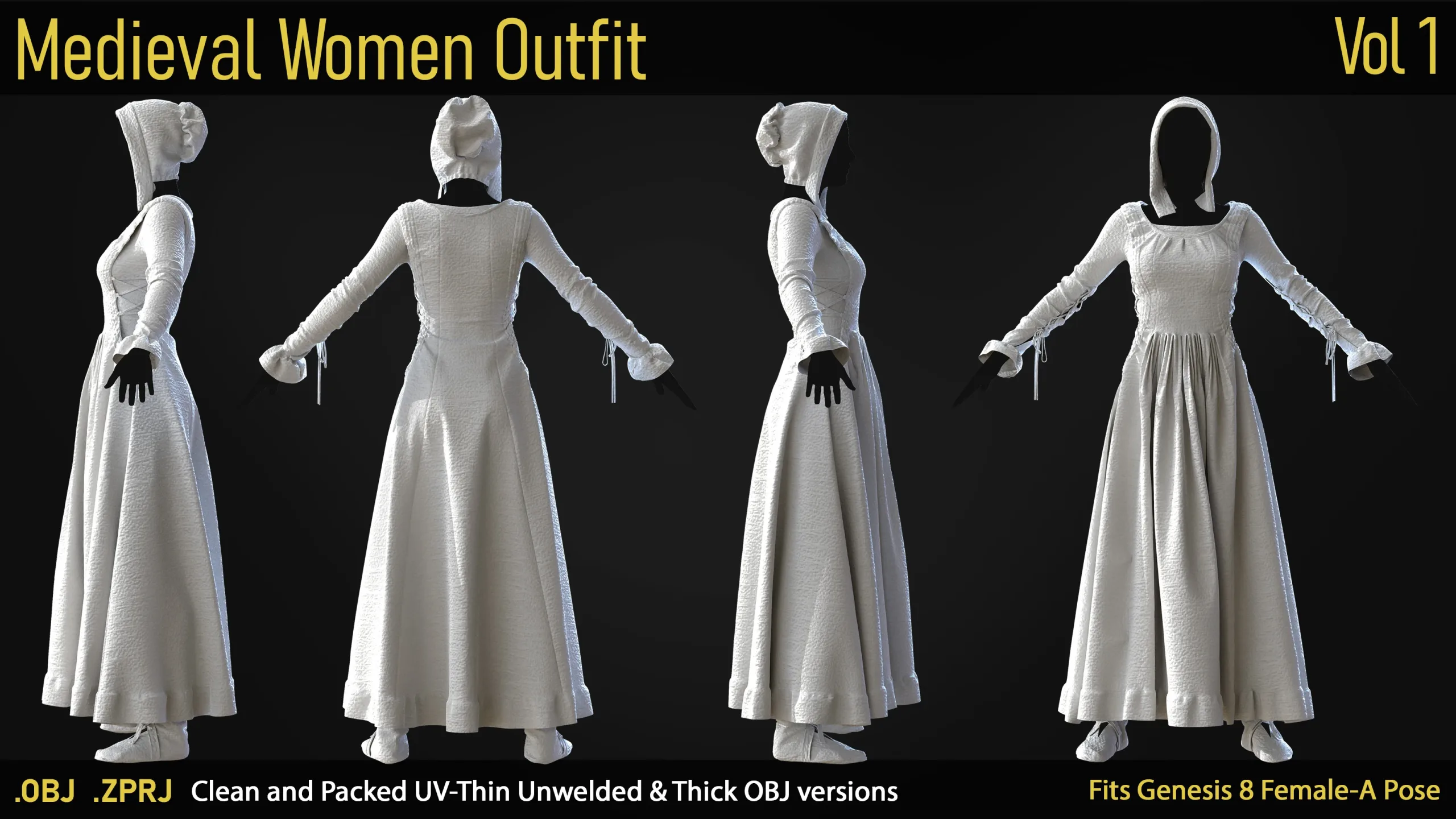 Medieval Women Outfit-Vol01