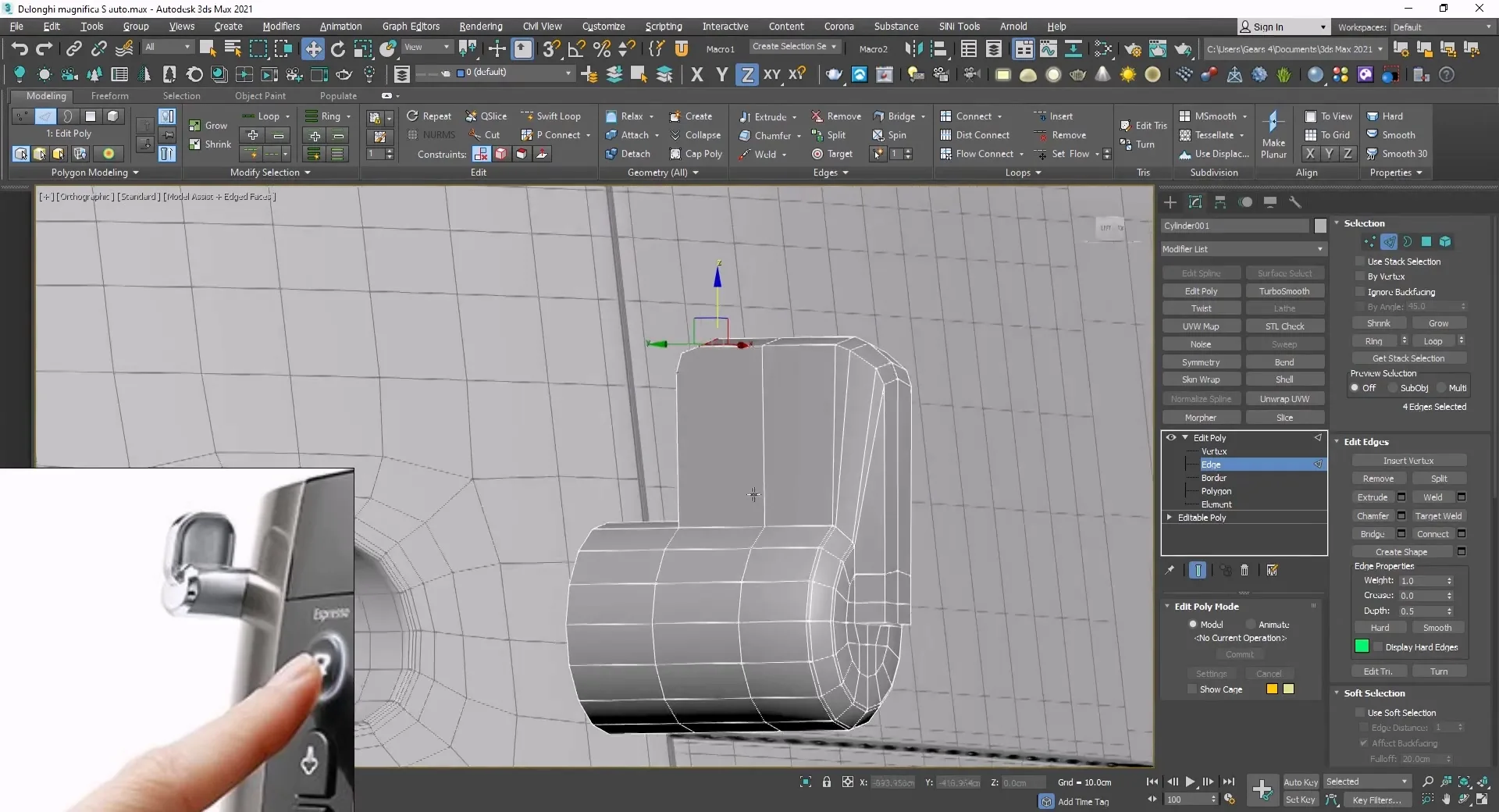 Delonghi Coffee Machine Creation in 3DS MAX 2021 Full Tutorial