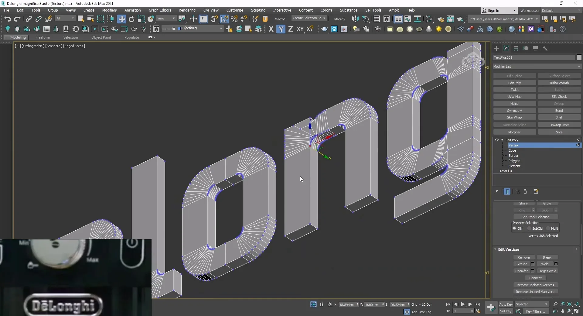 Delonghi Coffee Machine Creation in 3DS MAX 2021 Full Tutorial