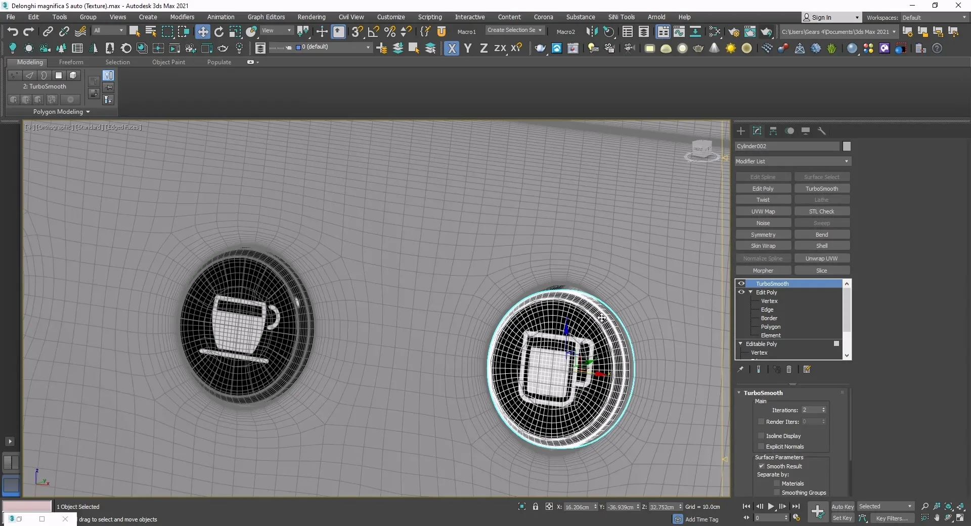 Delonghi Coffee Machine Creation in 3DS MAX 2021 Full Tutorial