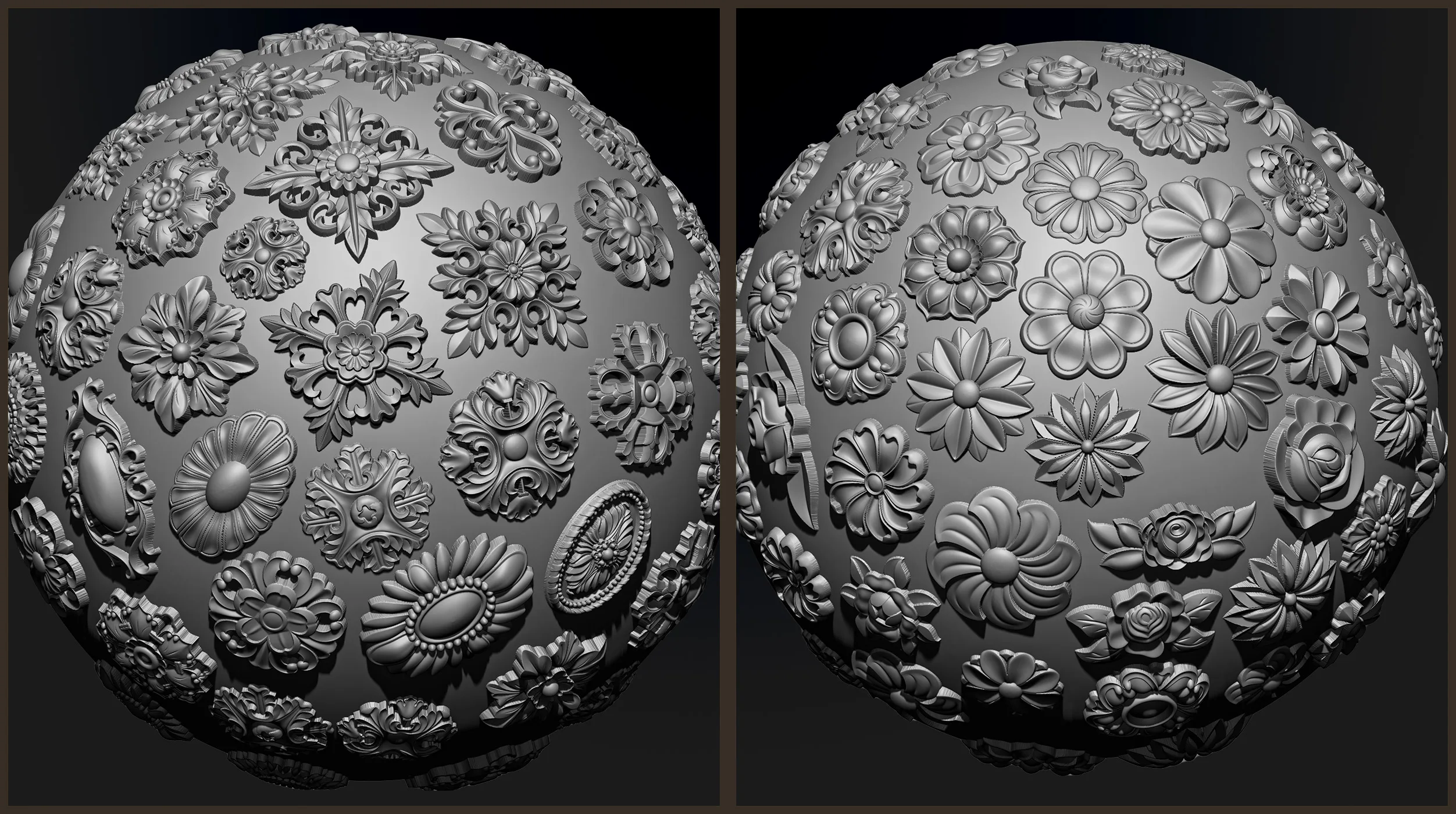 180 Ornament Brushes, Alphas and 3D Models Vol 04