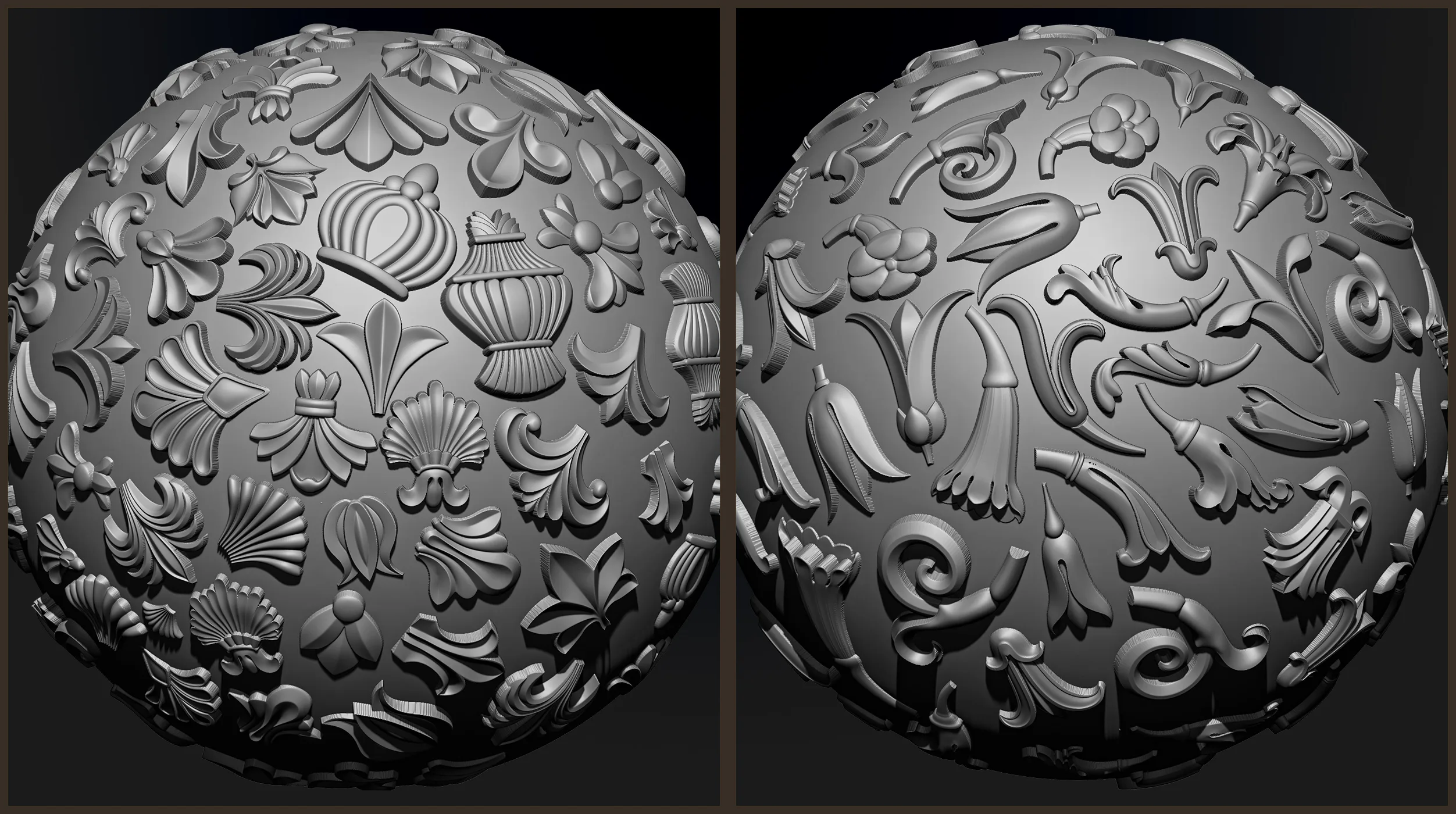 180 Ornament Brushes, Alphas and 3D Models Vol 04