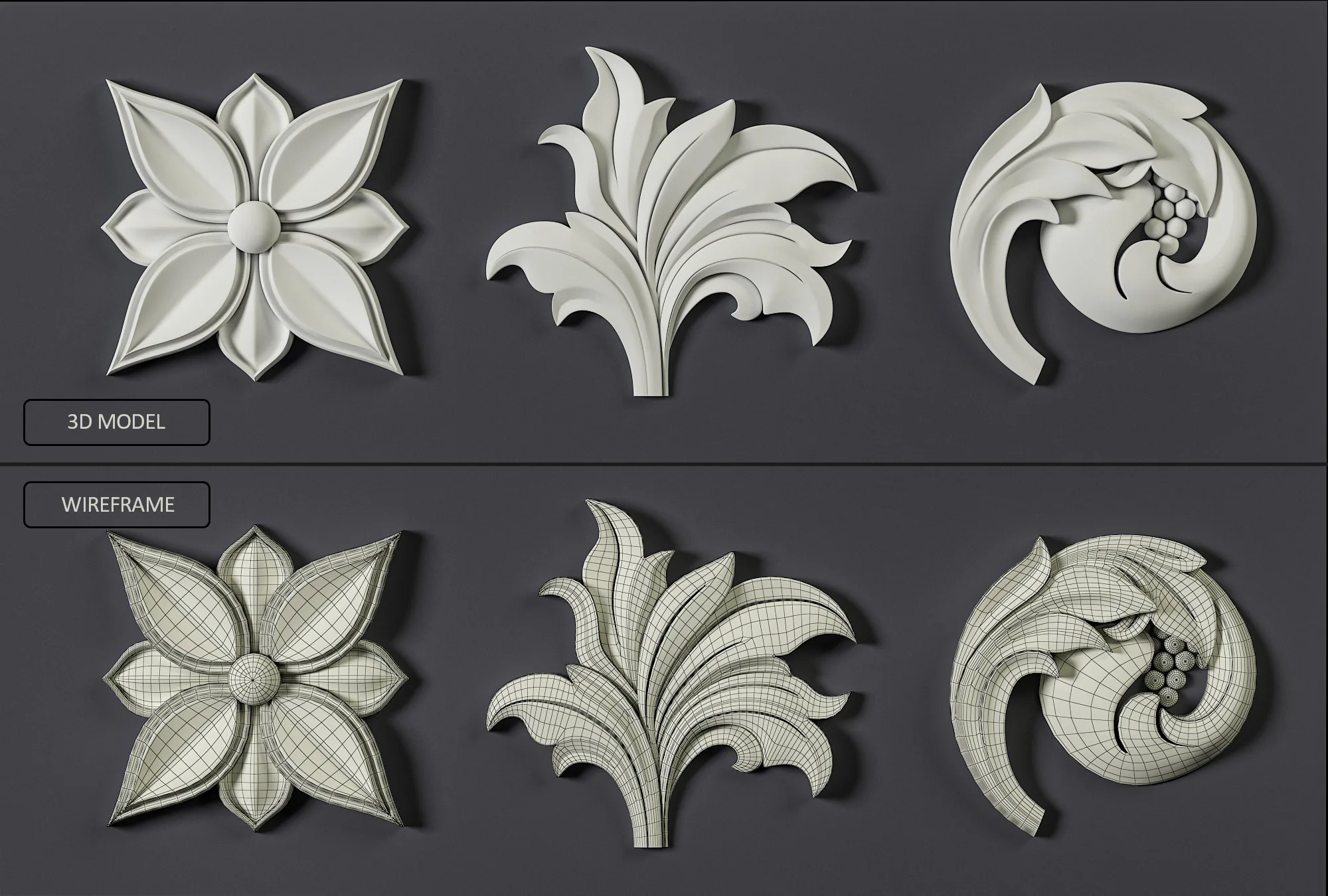 180 Ornament Brushes, Alphas and 3D Models Vol 04