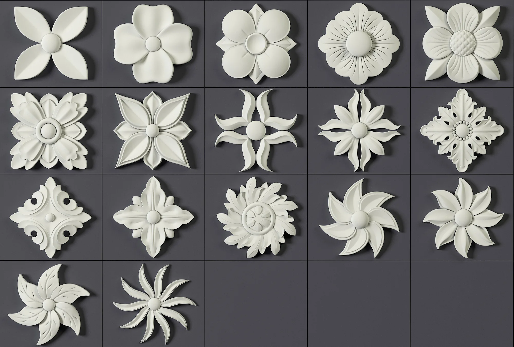 180 Ornament Brushes, Alphas and 3D Models Vol 04