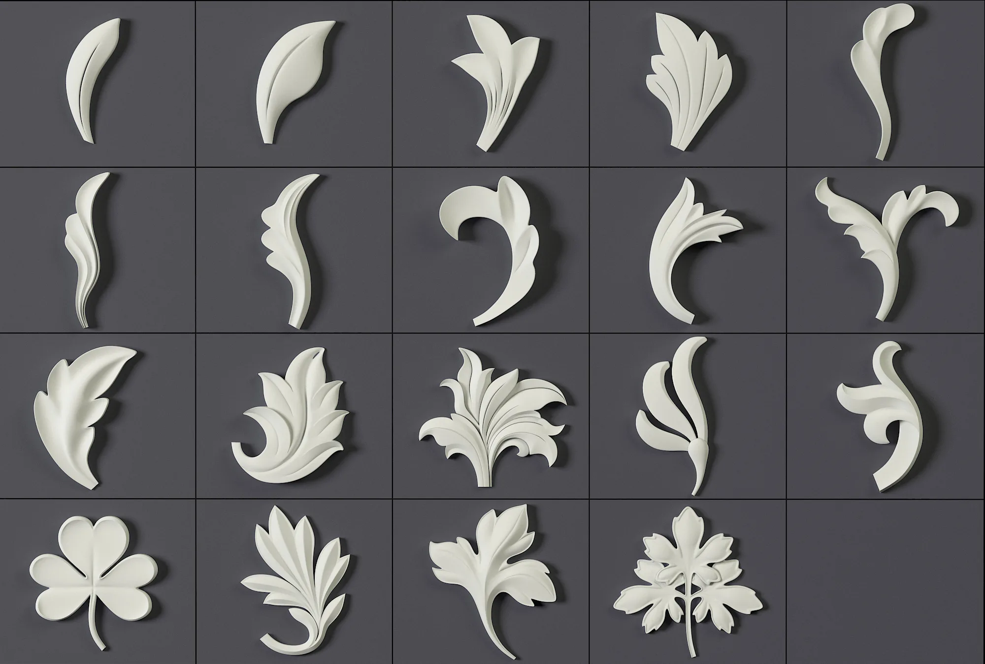 180 Ornament Brushes, Alphas and 3D Models Vol 04