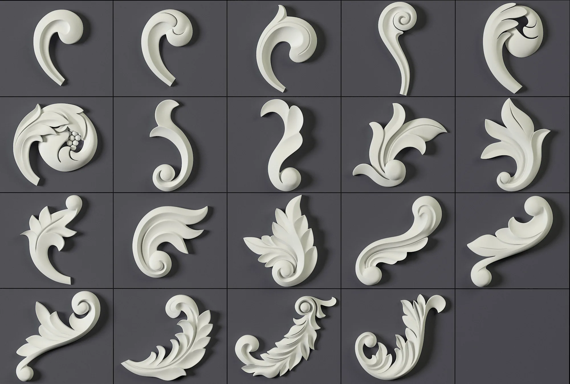 180 Ornament Brushes, Alphas and 3D Models Vol 04