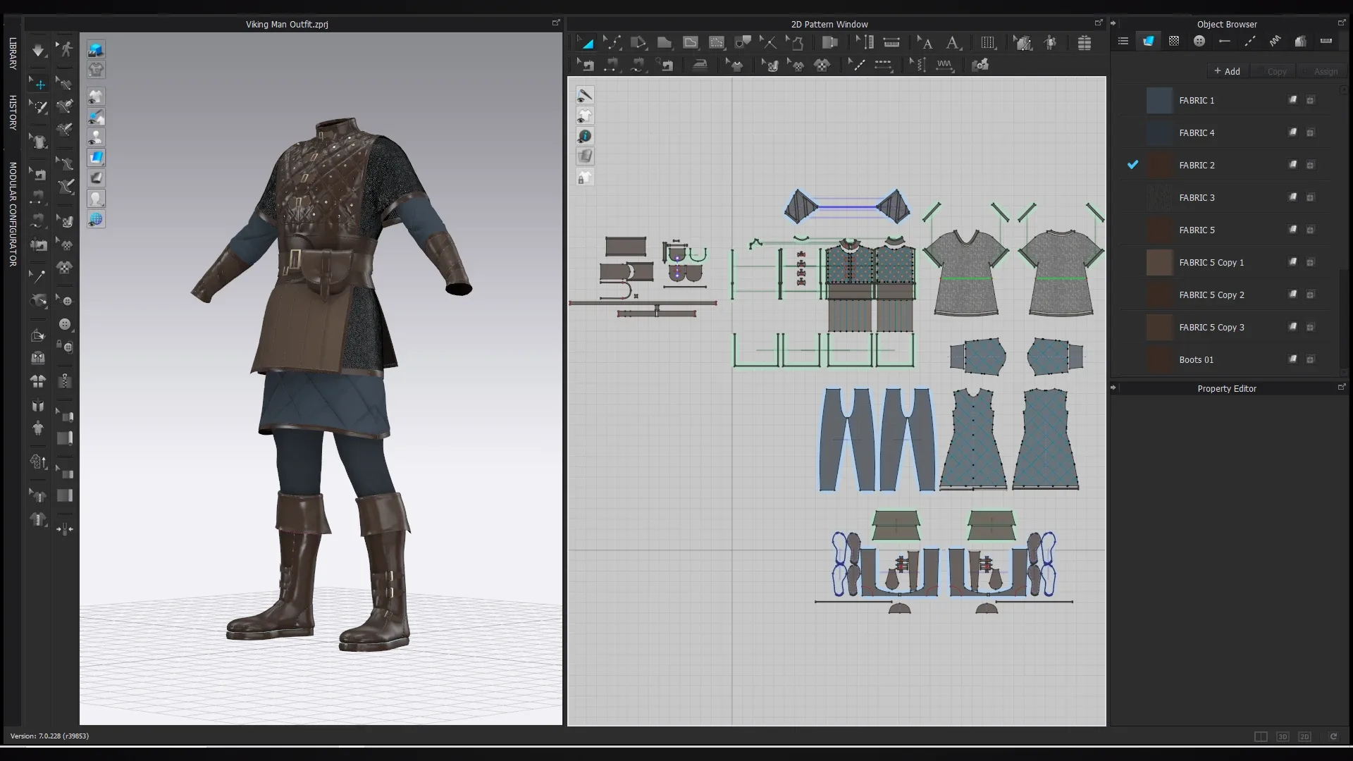 Viking Man Outfit / Marvelous Designer , Clo3d Project + OBJ , FBX (Low Poly)